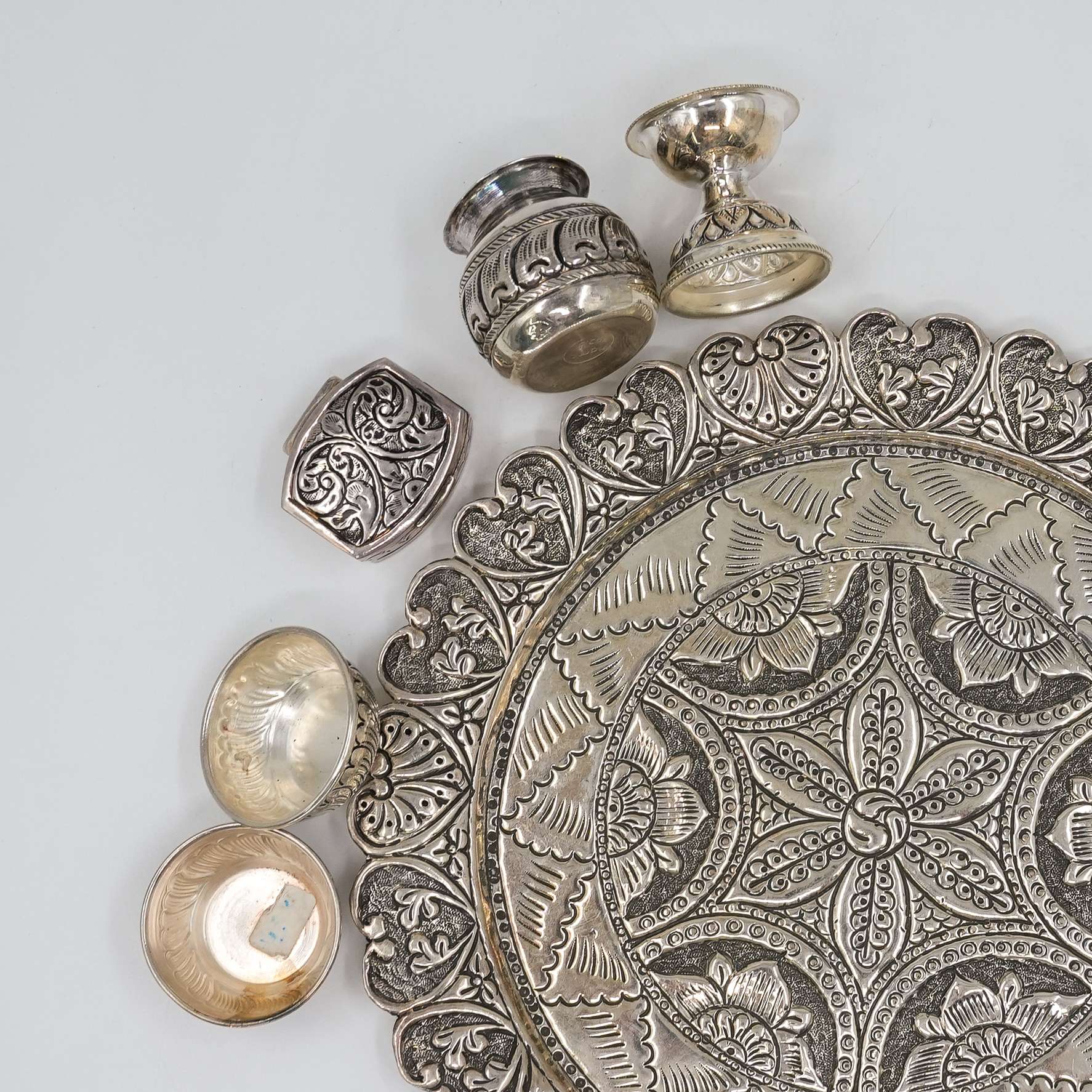 Ved Jewellers - Silver Pooja Thali