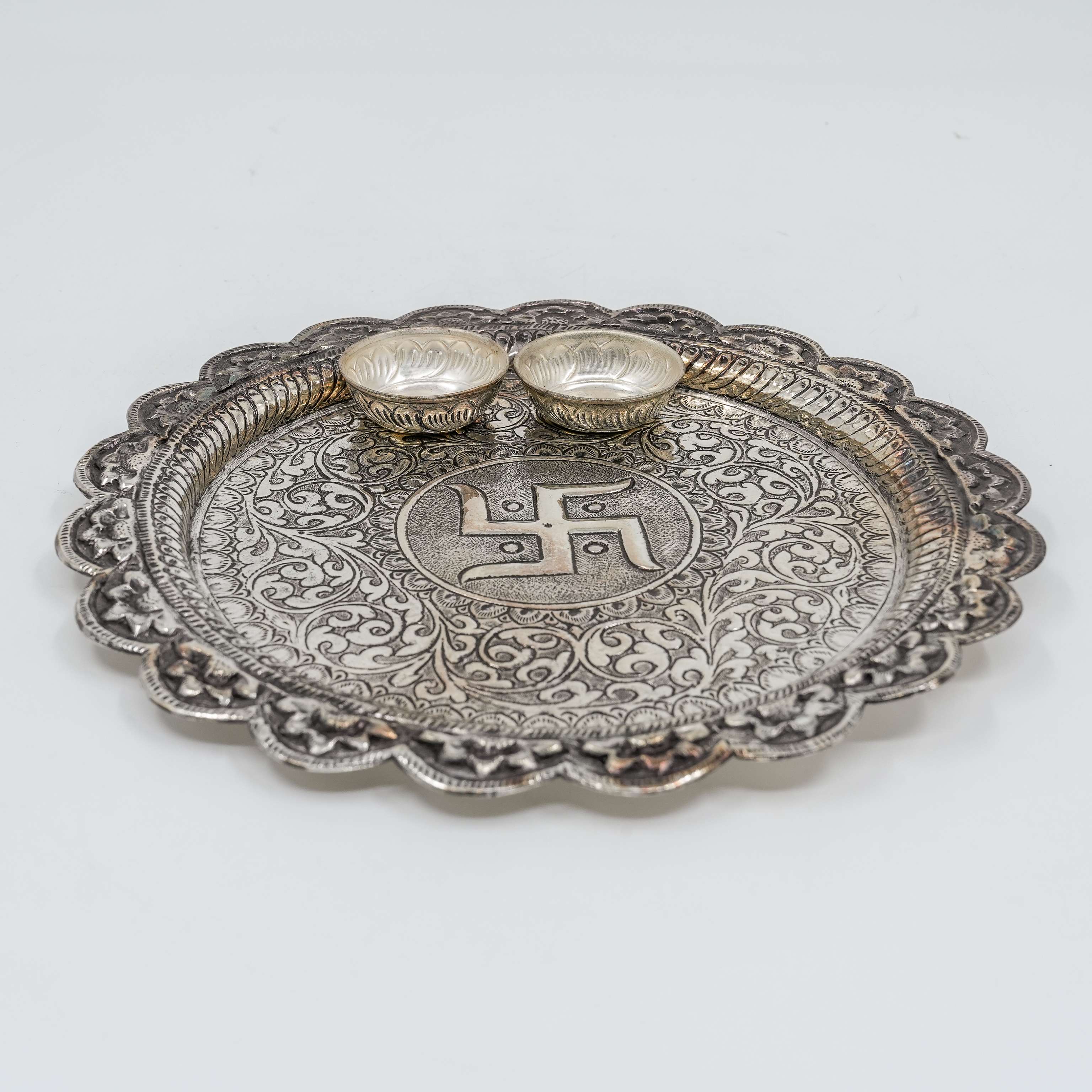 Ved Jewellers - Silver Pooja Thali