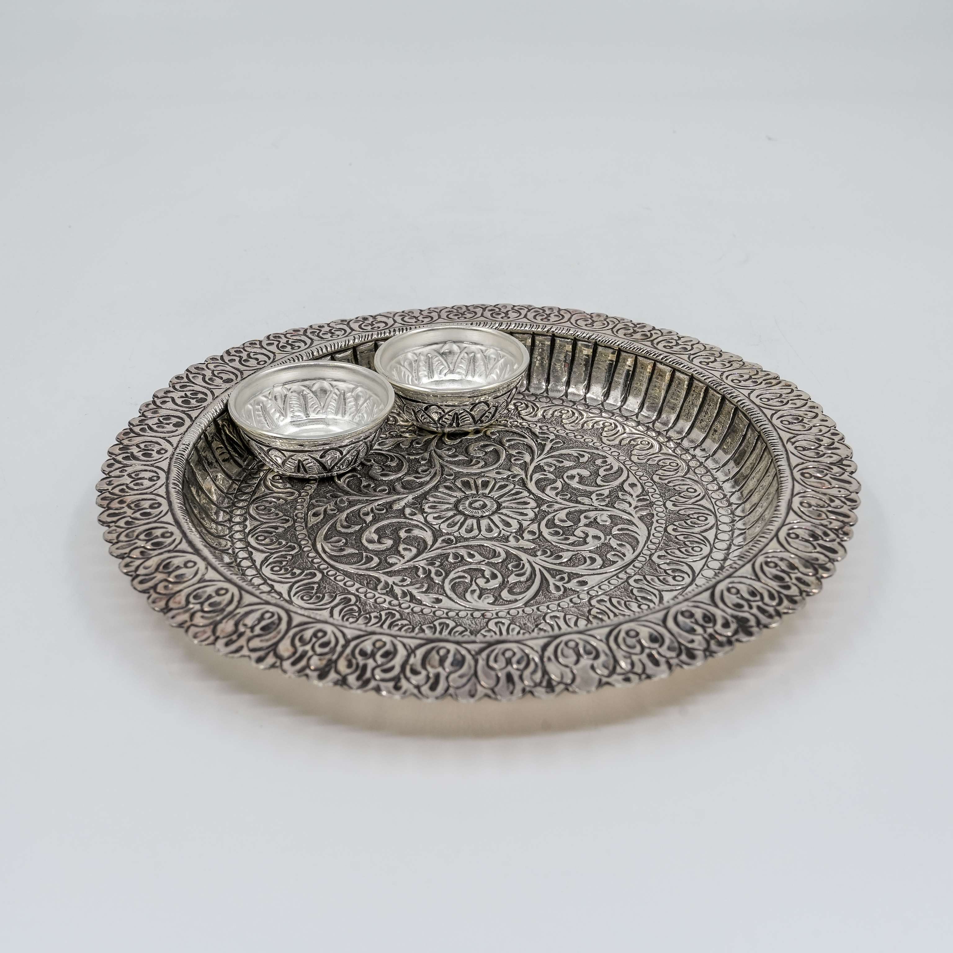 Ved Jewellers - Silver Pooja Thali