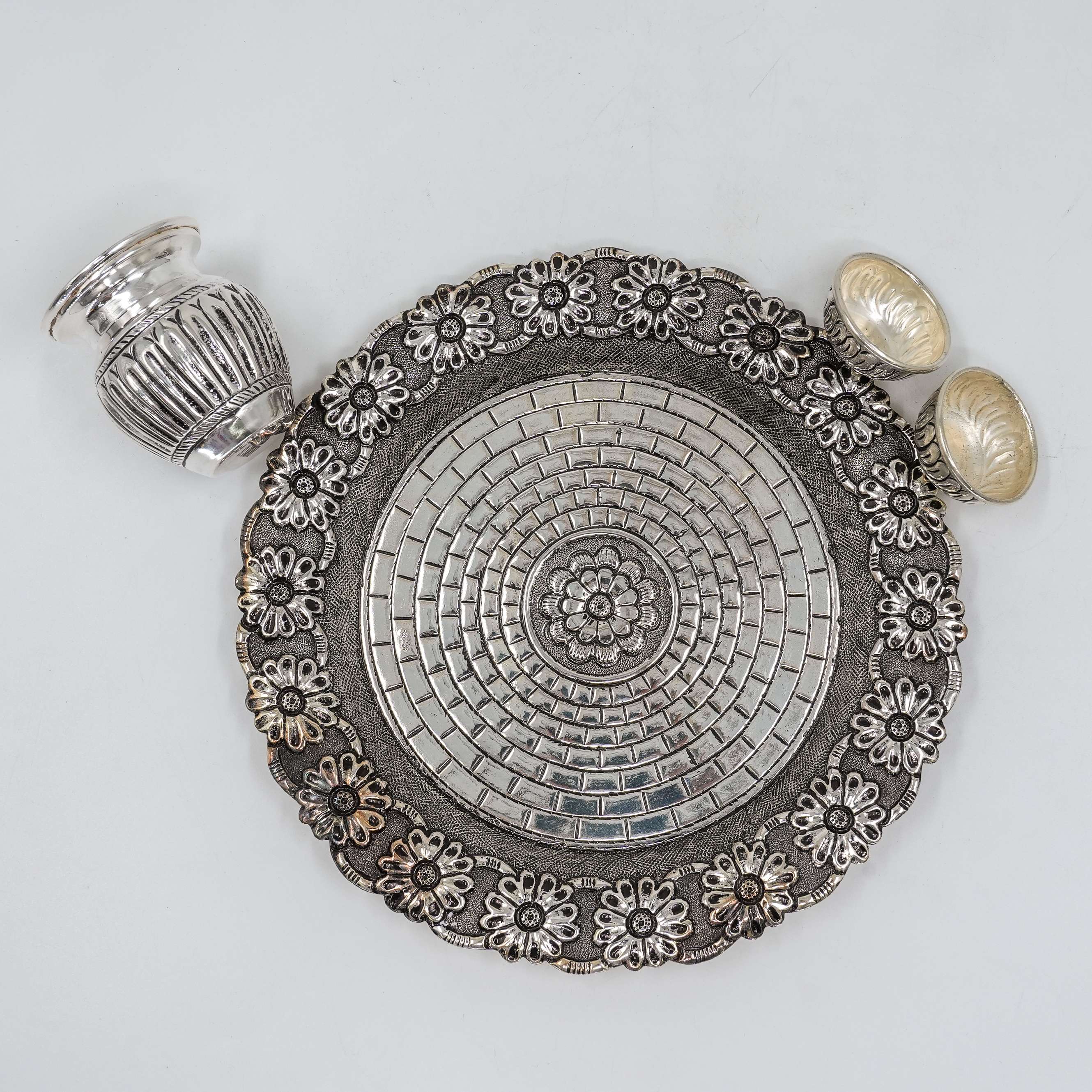 Ved Jewellers - Silver Pooja Thali