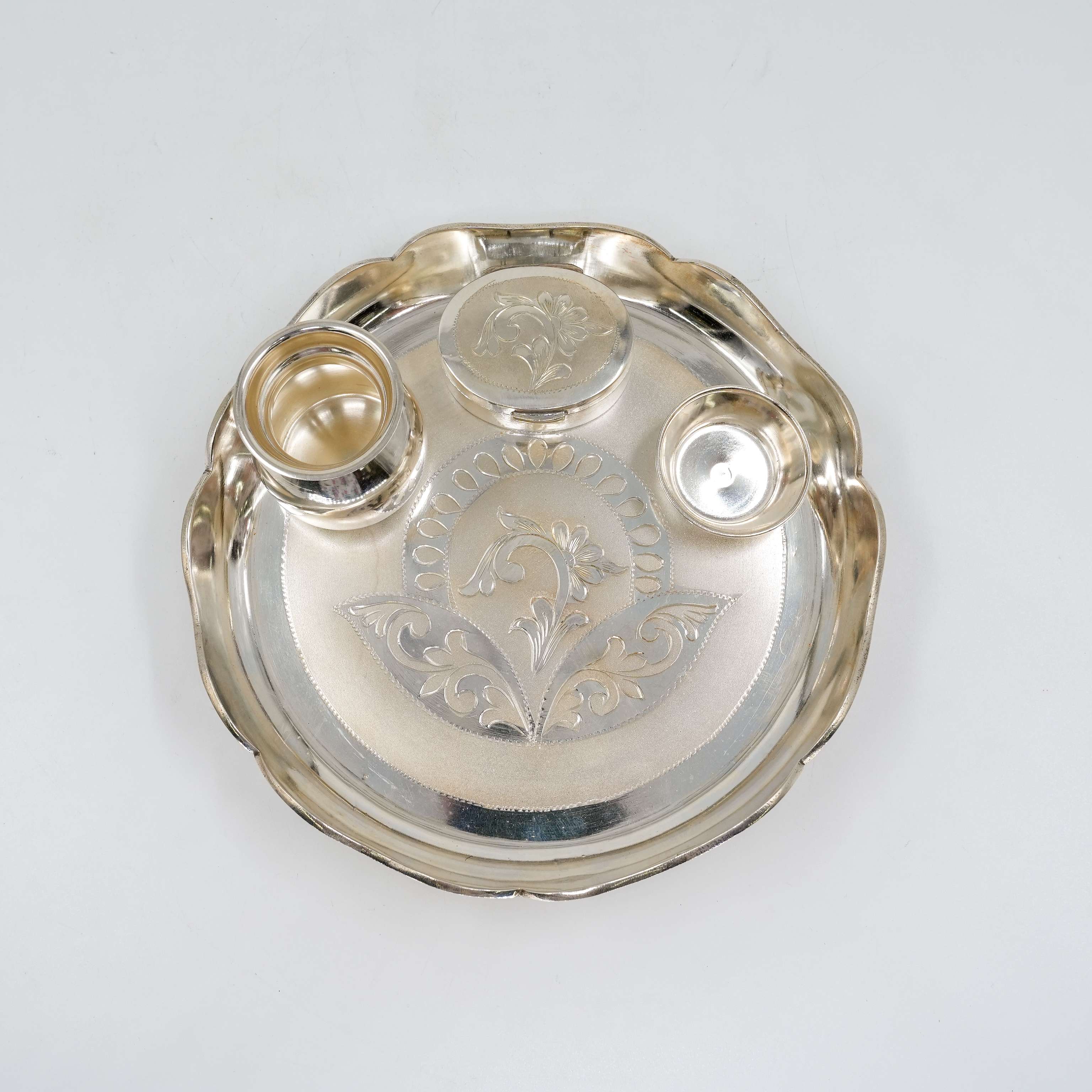 Ved Jewellers - Silver Pooja Thali
