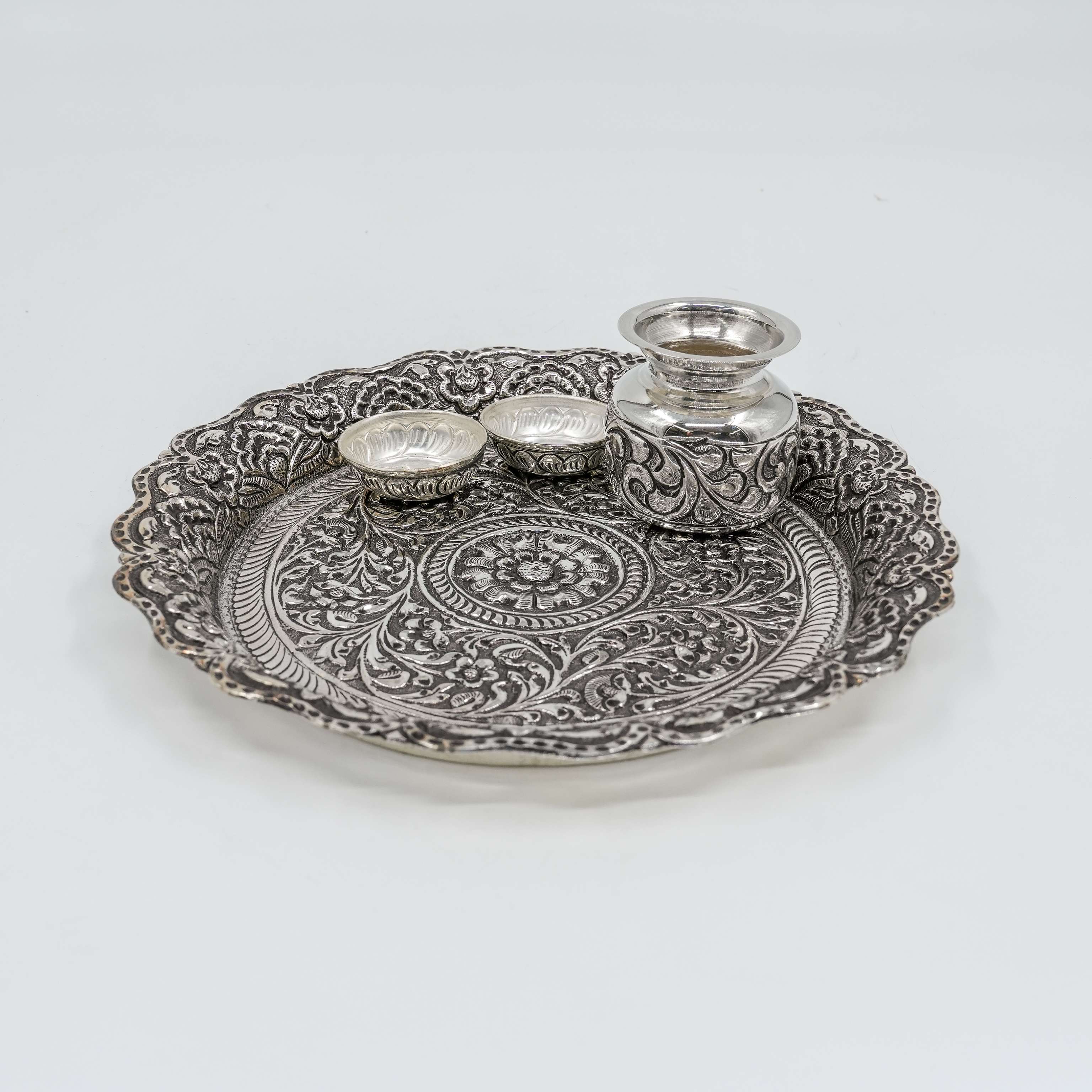 Ved Jewellers - Silver Pooja Thali