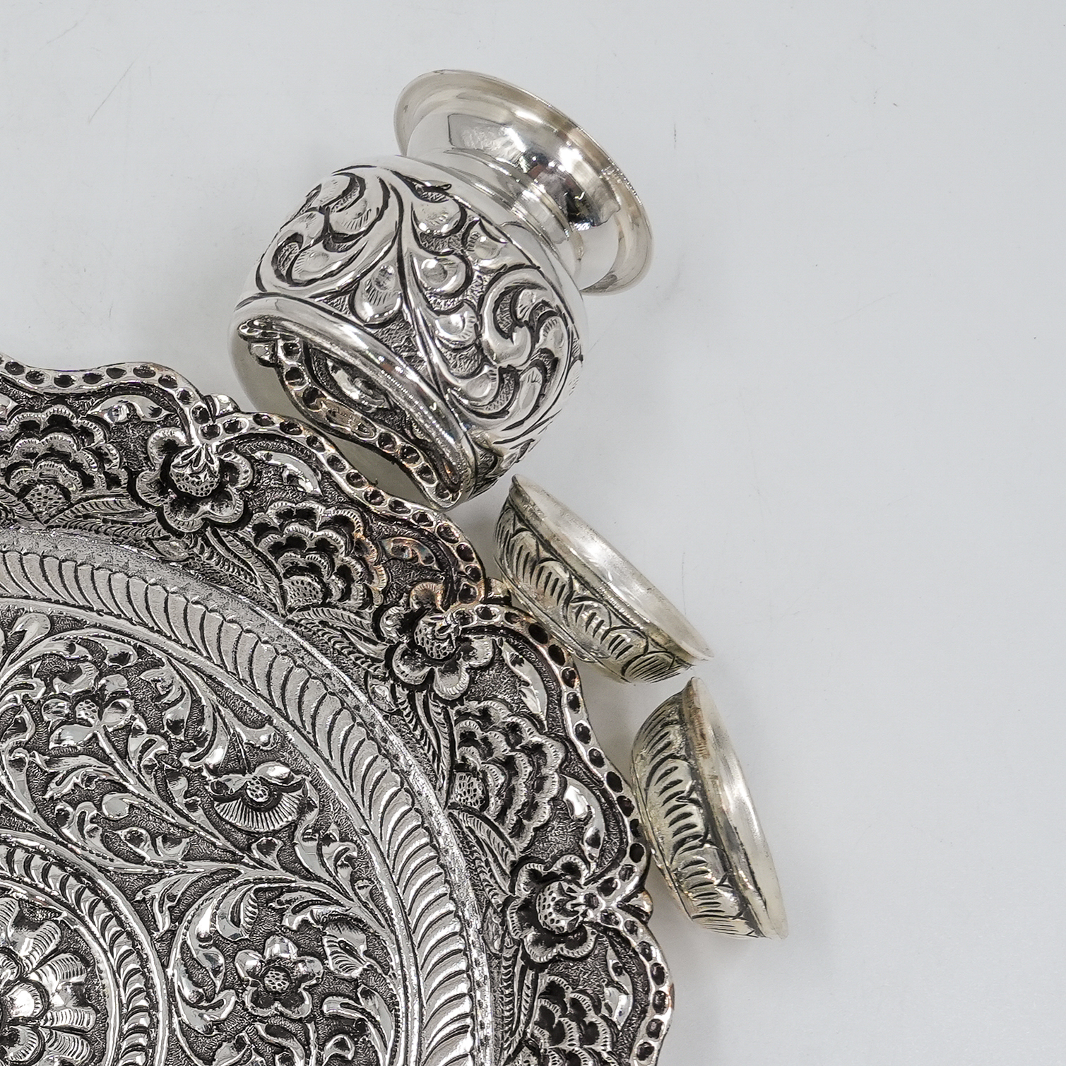 Ved Jewellers - Silver Pooja Thali