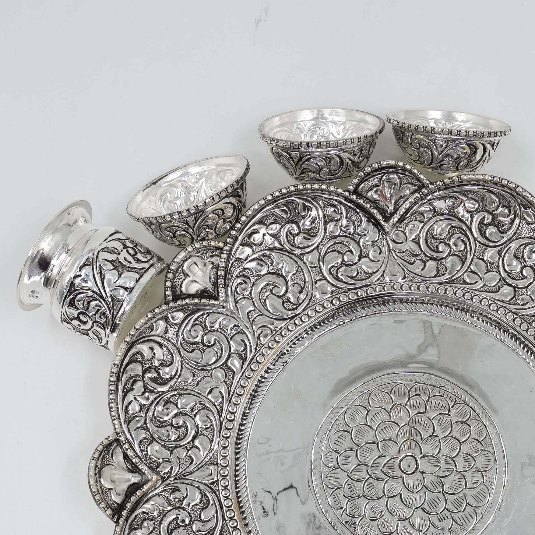 Ved Jewellers - Silver Pooja Thali