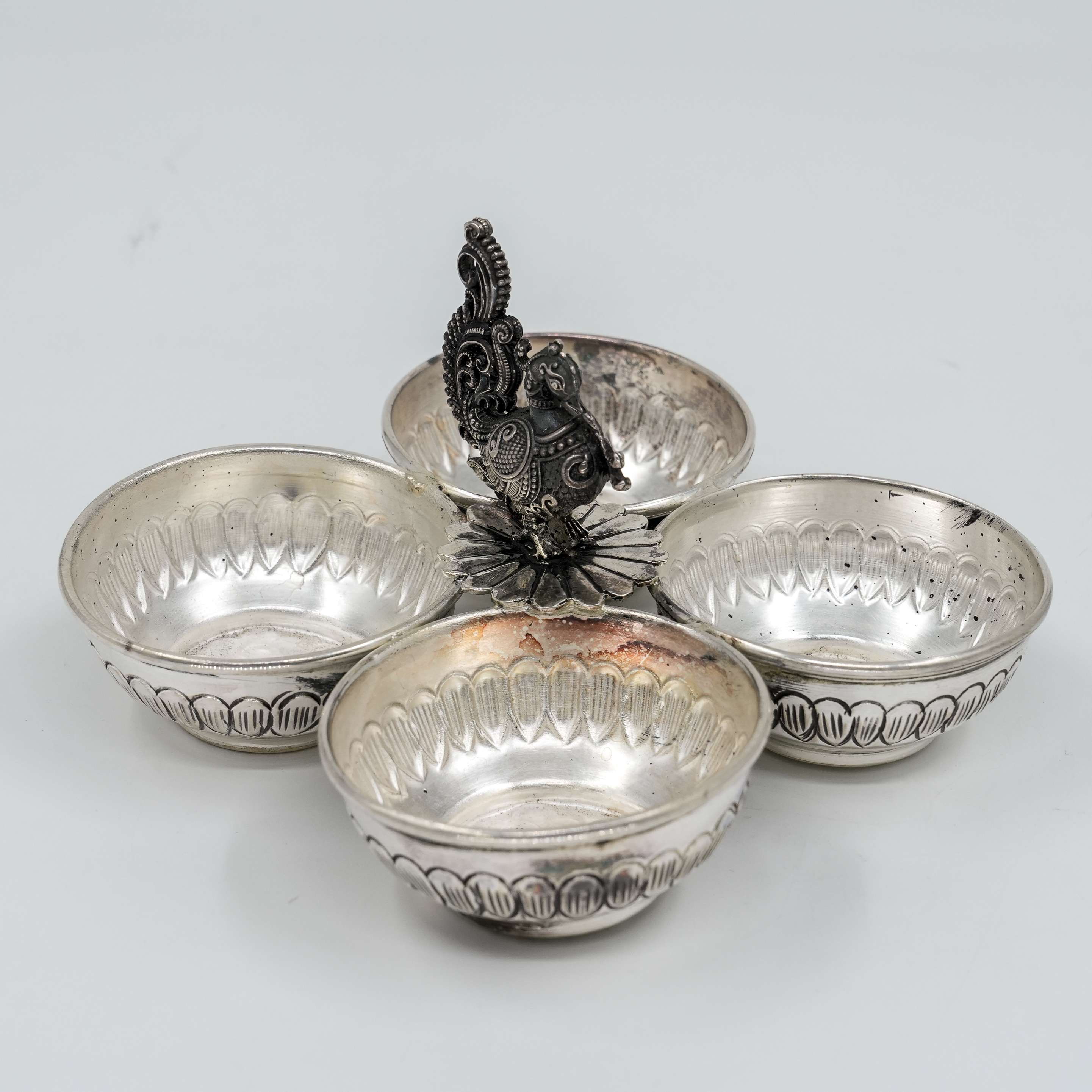 Ved Jewellers - Silver Peacock Bowl