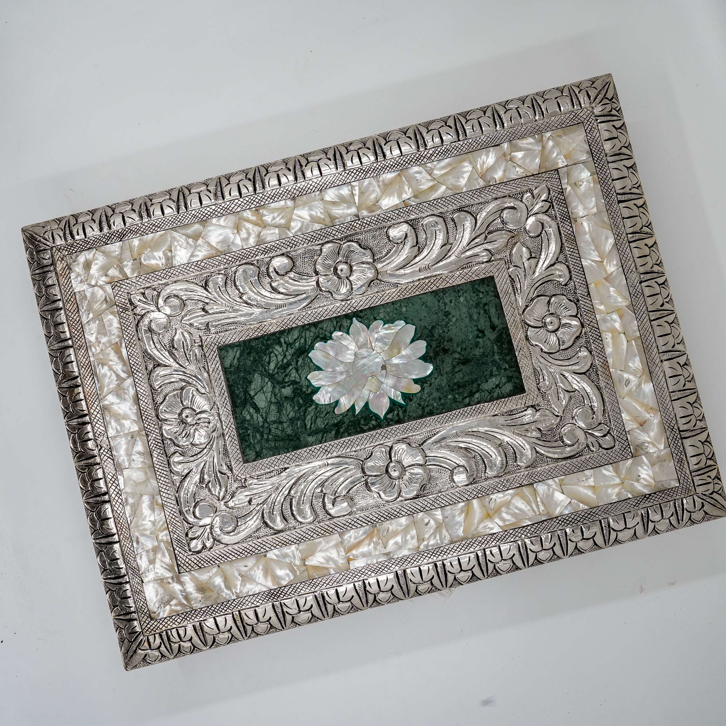 Ved Jewellers - Silver Flower Box