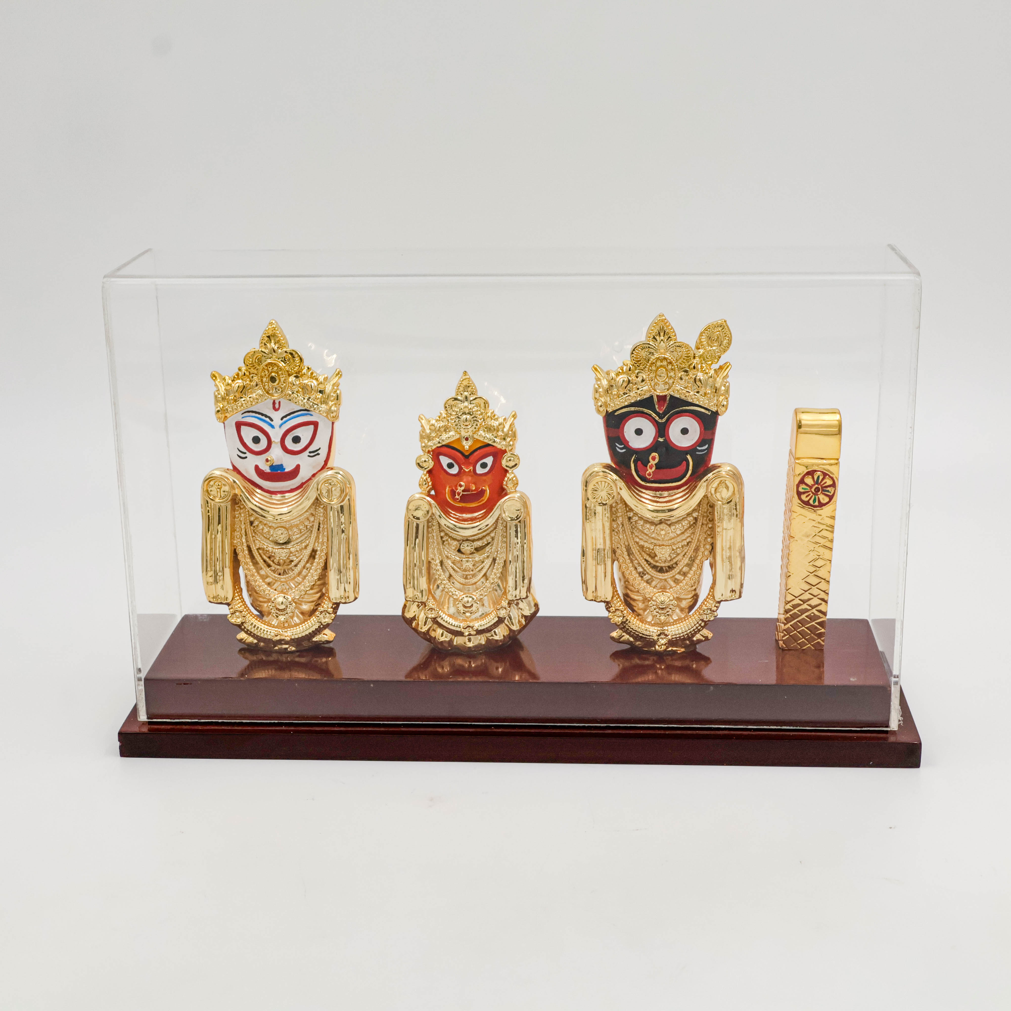 Silver Coated Jagannath With Cabinet