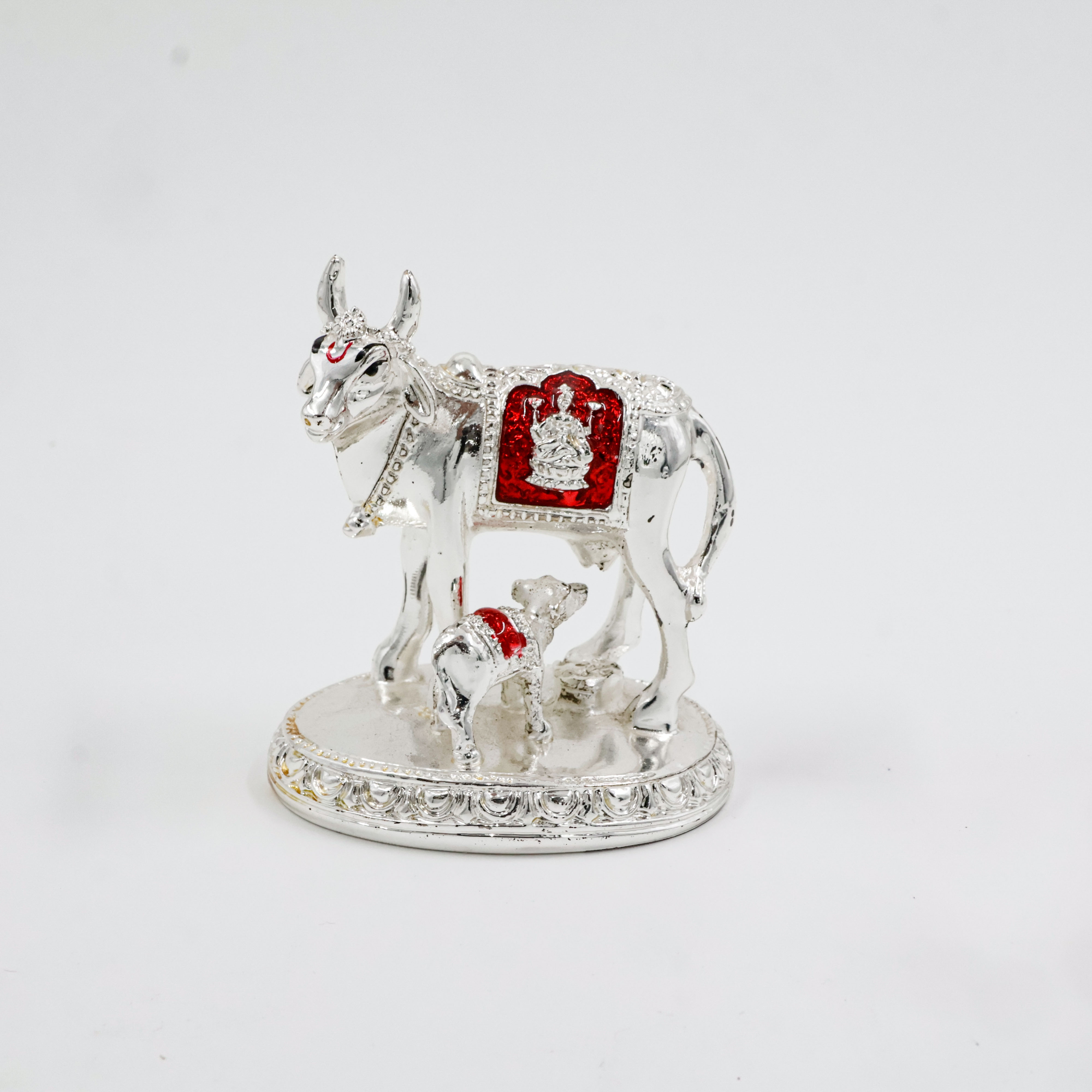 Silver Coated Cow With Calf