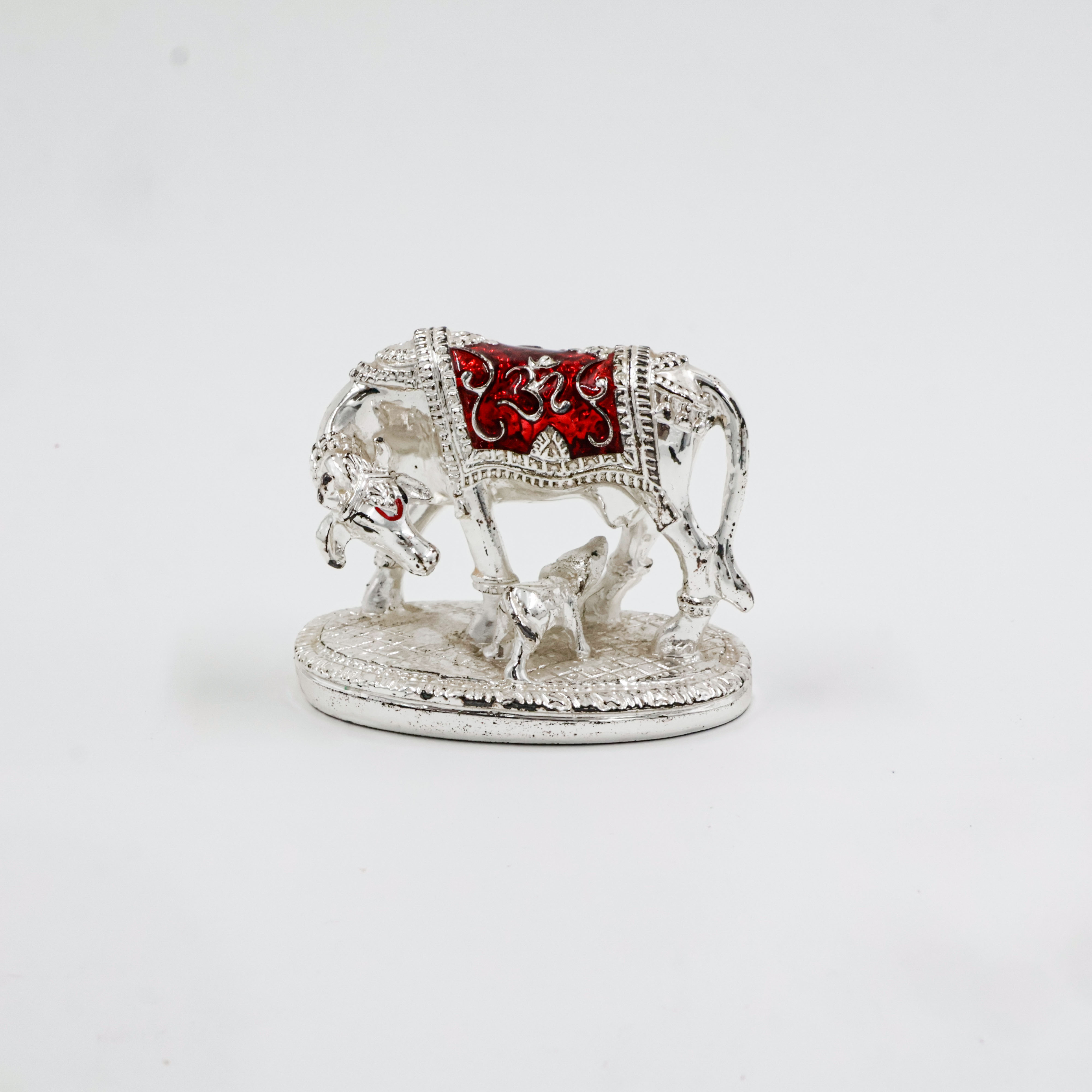 Silver Coated Cow With Calf