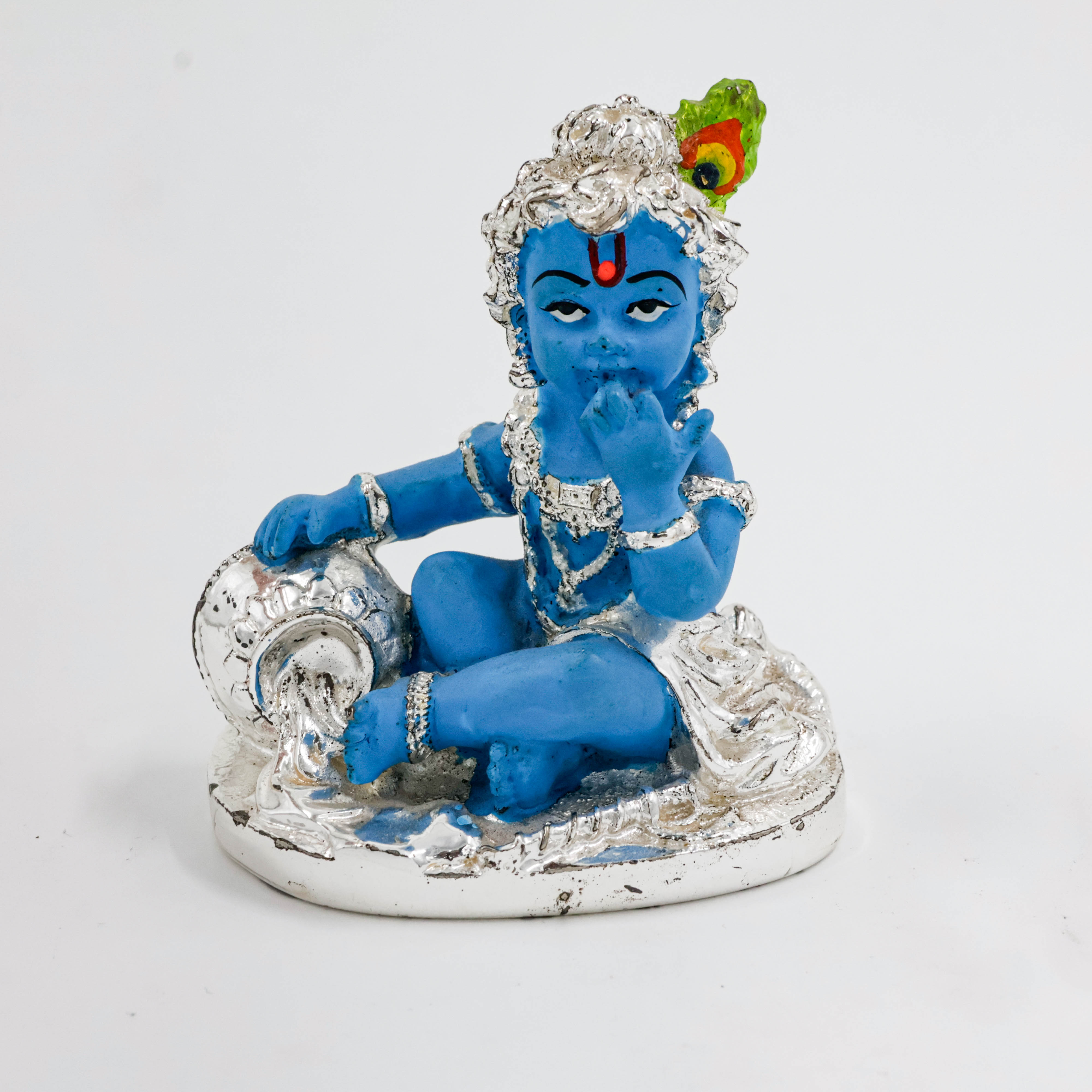 Silver Coated Laddu Gopal