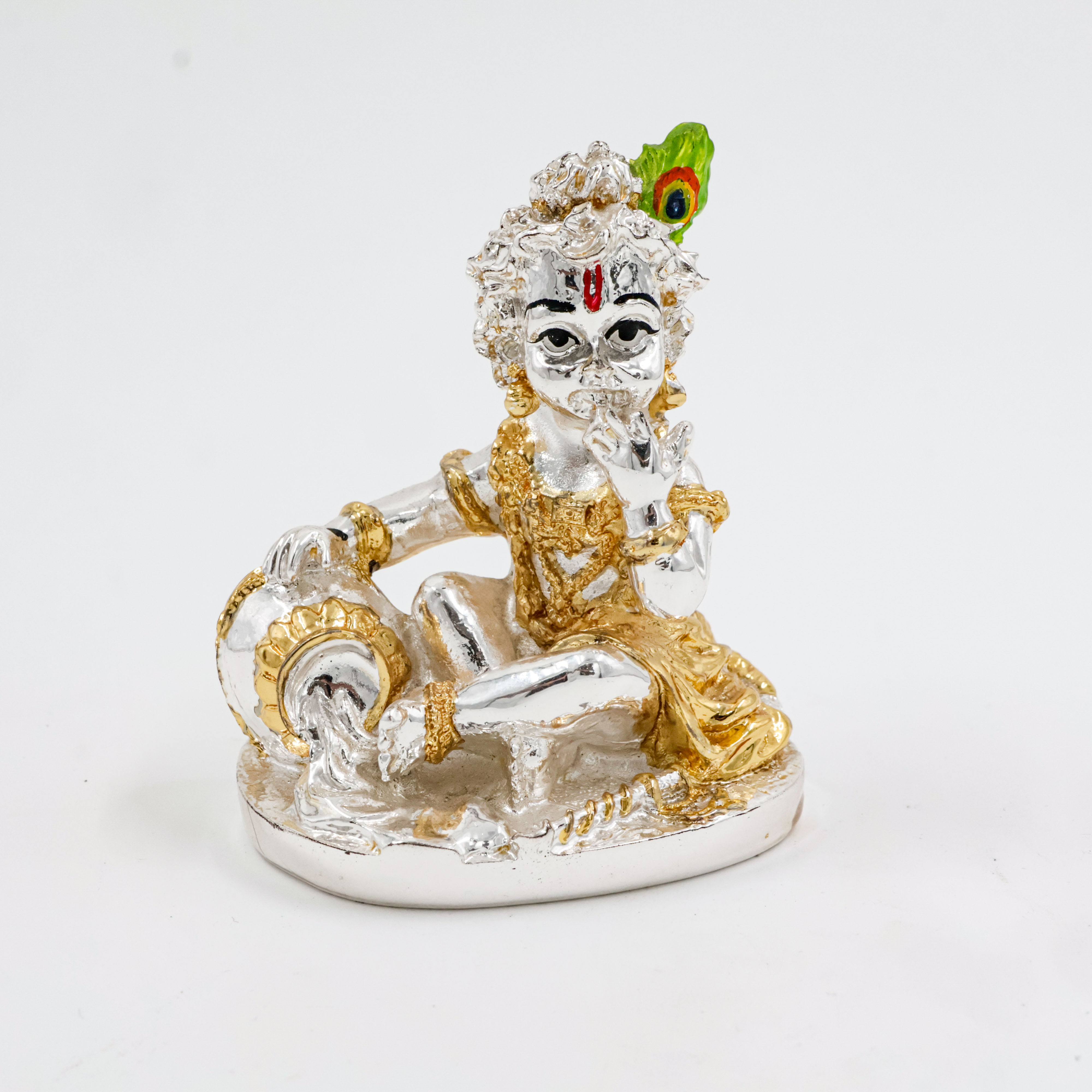 Silver Coated Laddu Gopal