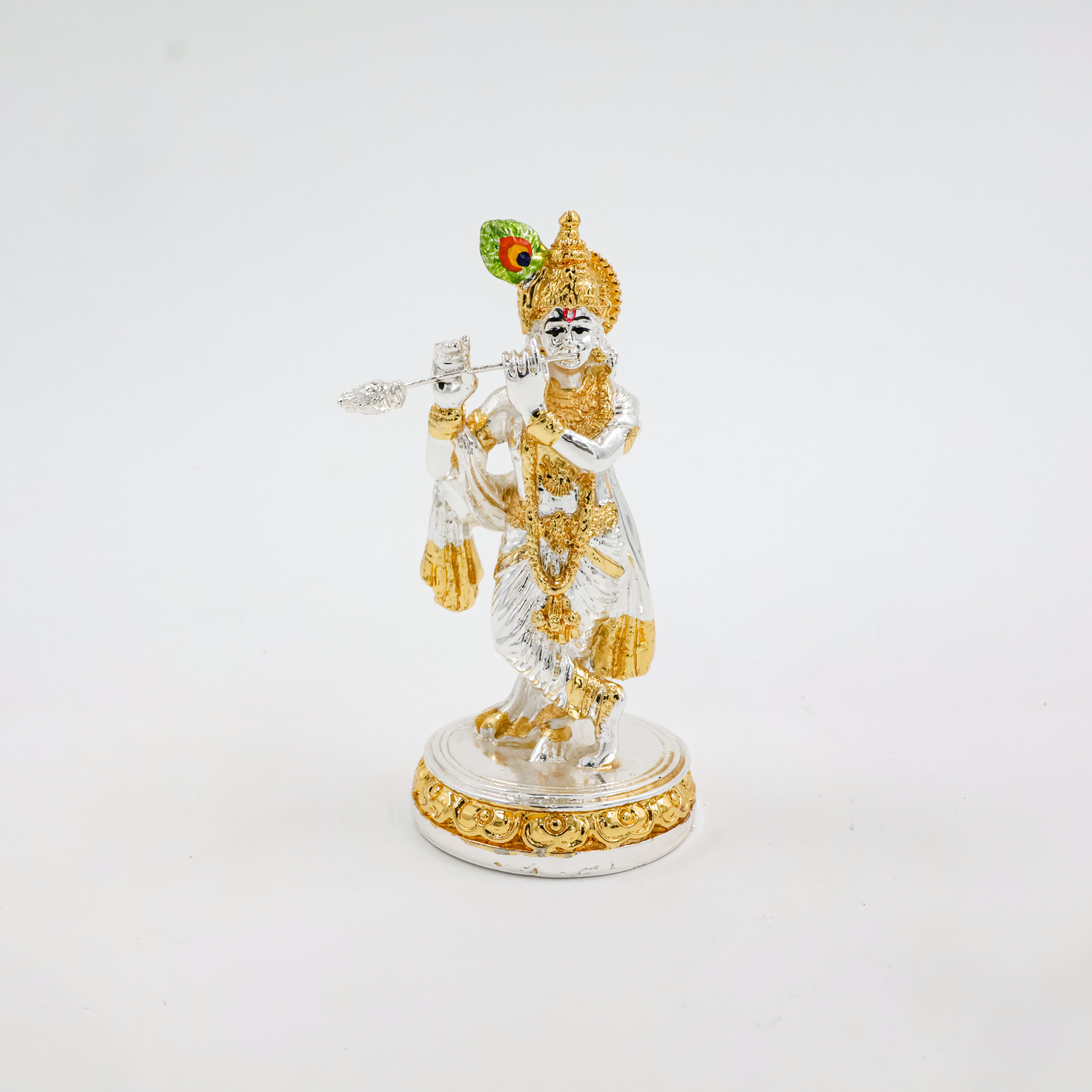Silver Coated Krishna ji