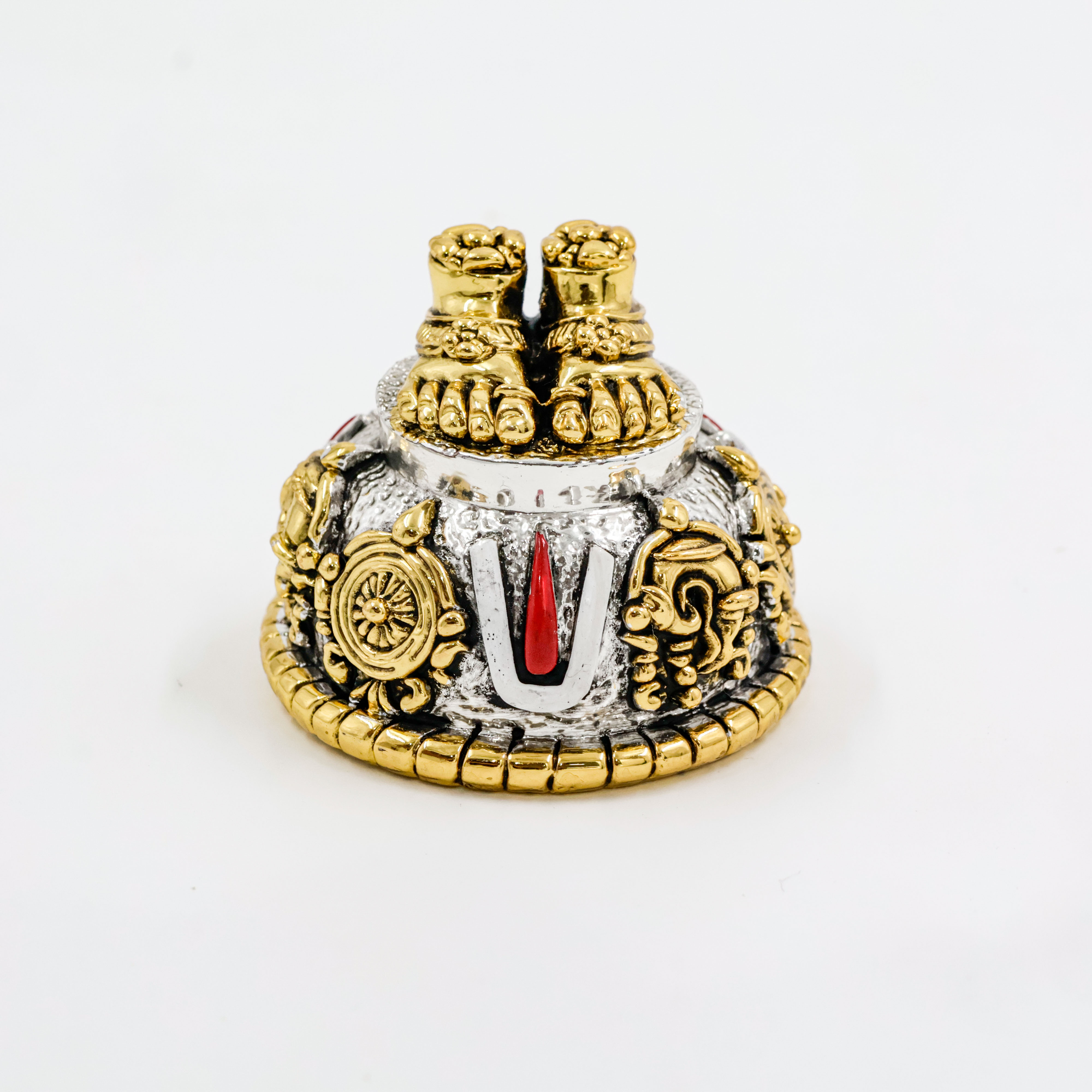 Silver Coated Charan Paduka