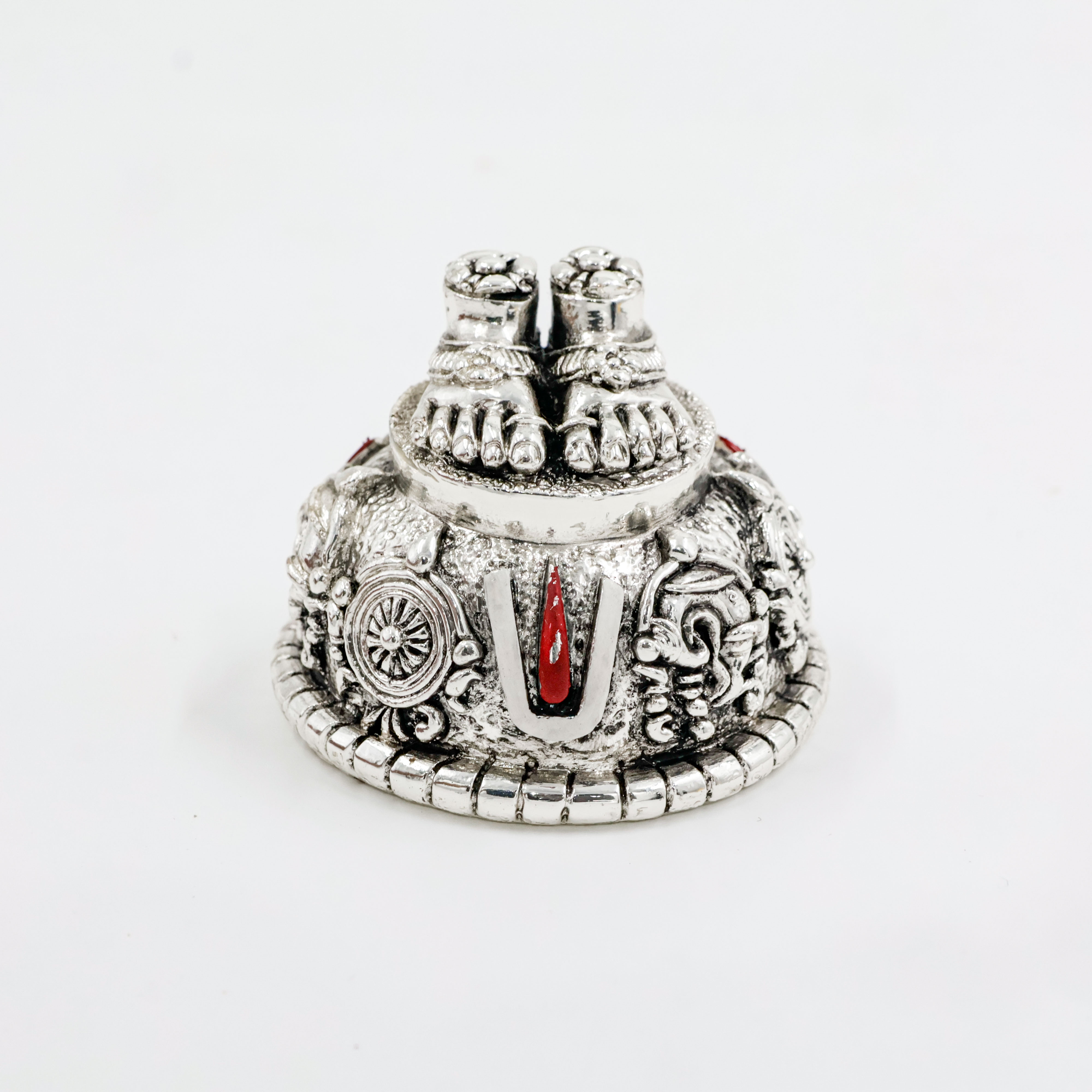 Silver Coated Charan Paduka