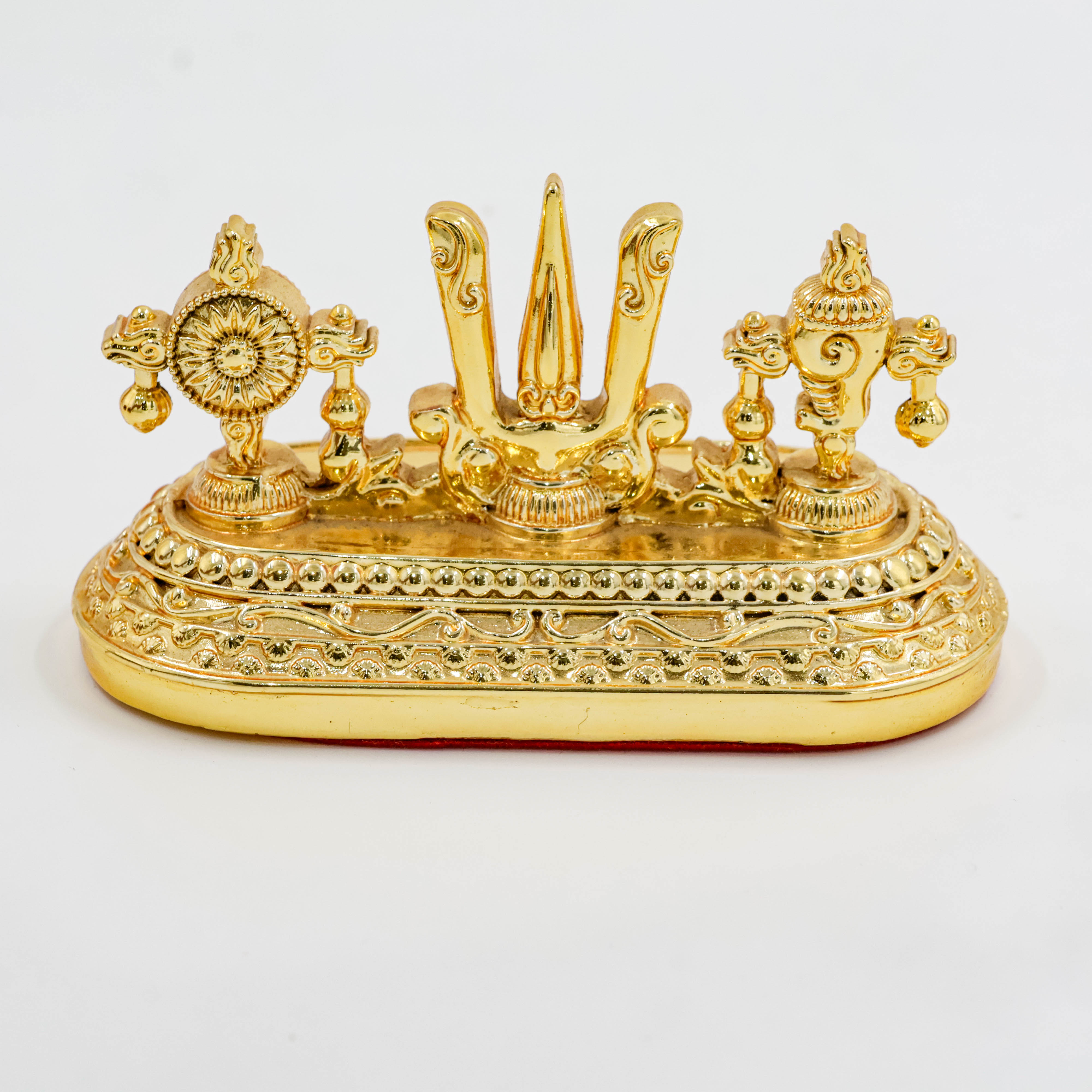 Silver Coated Shank Chakra Tilak