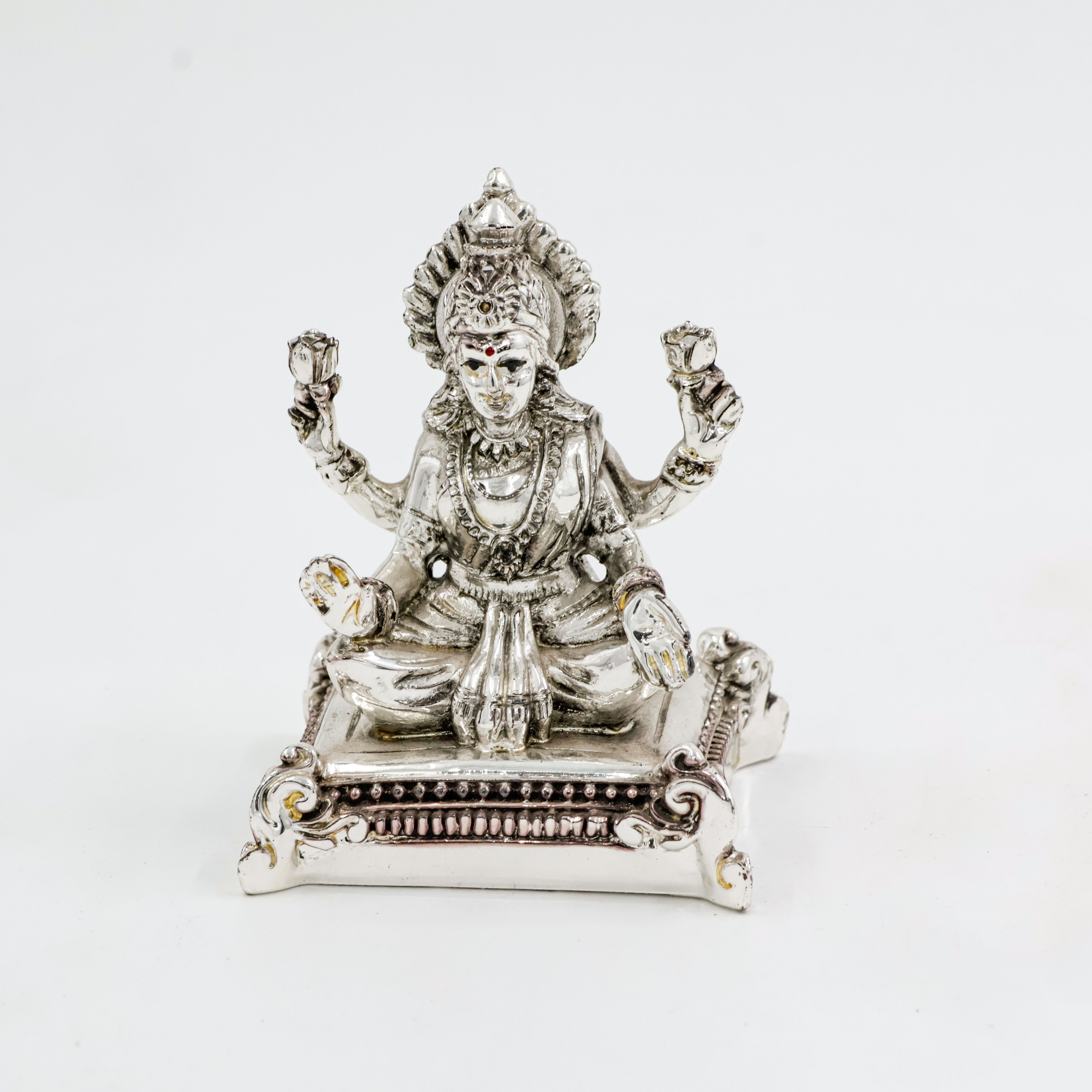 Silver Coated Antique Finish Lakshmi Ji