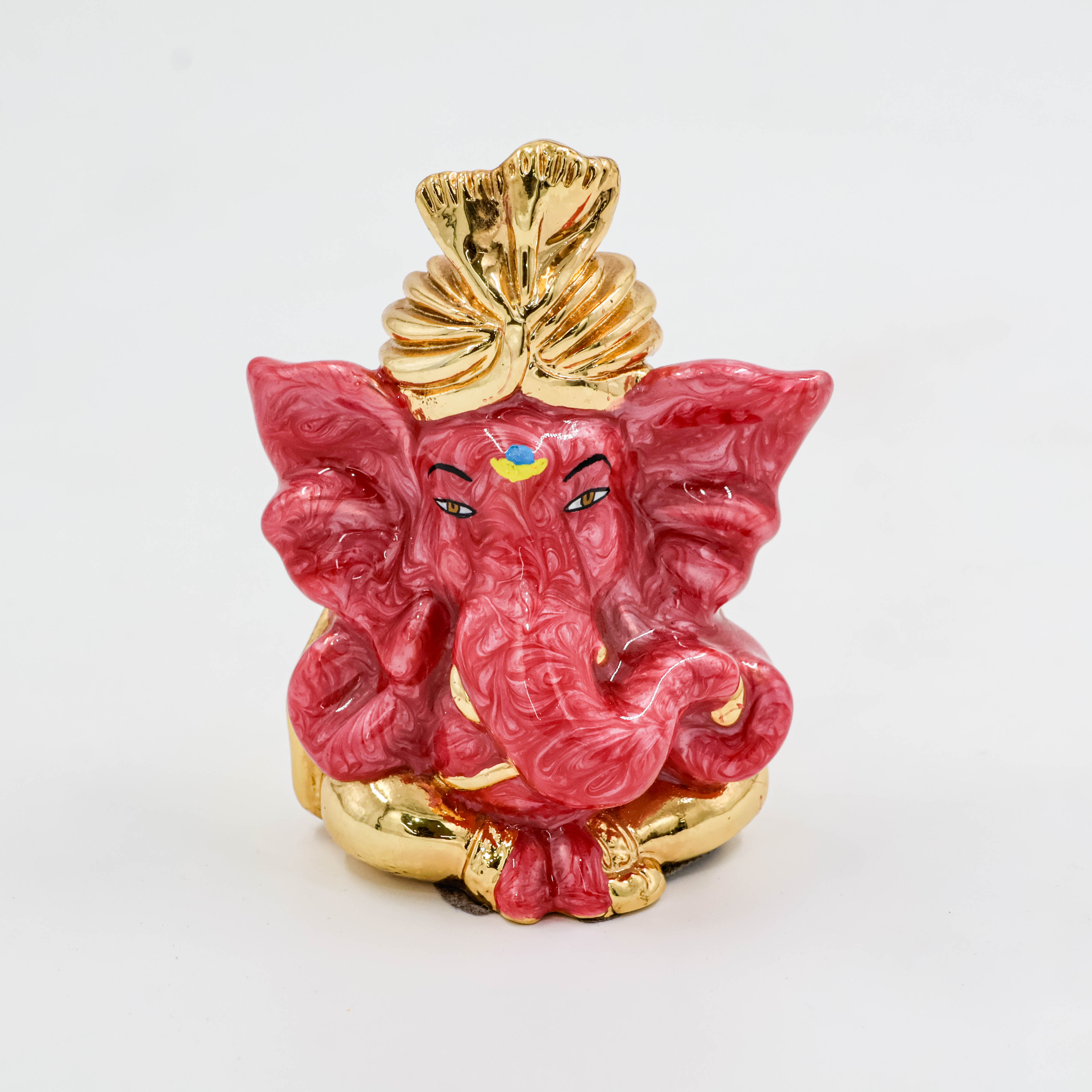 Ganesh Ji in Gold And Red Colour
