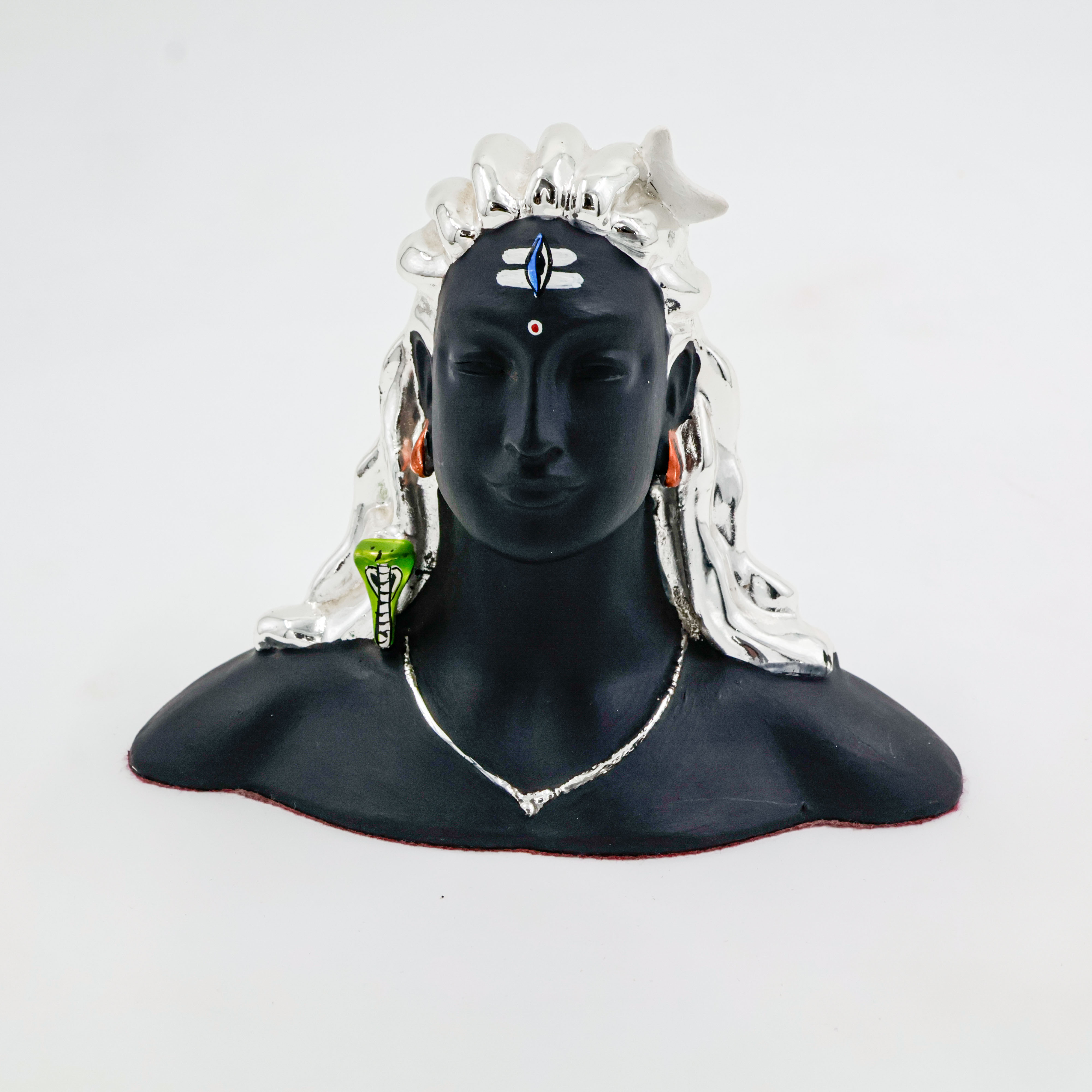 Adiyogi With Silver Coating