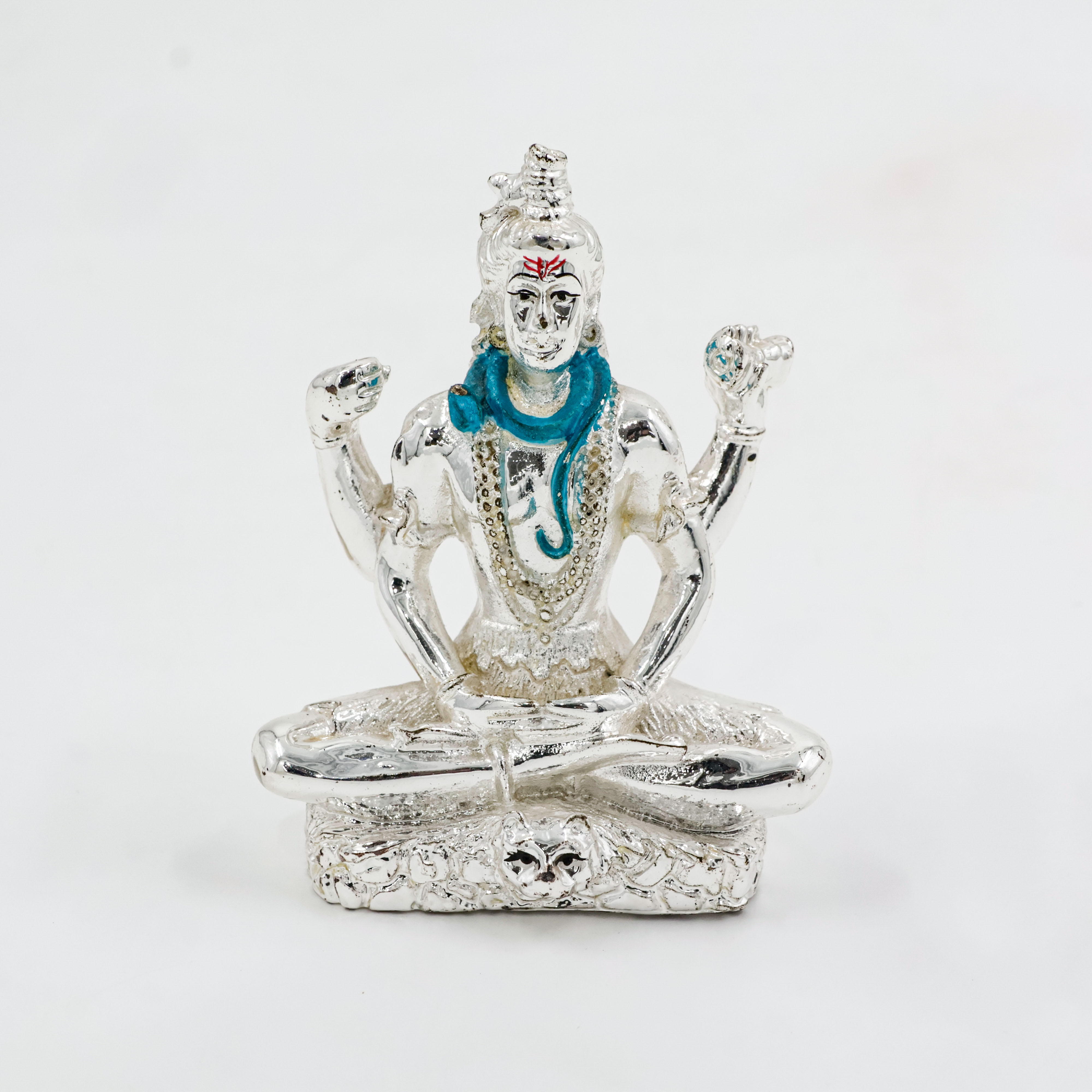 Silver Coated Shiv Ji For Car Dashbaord