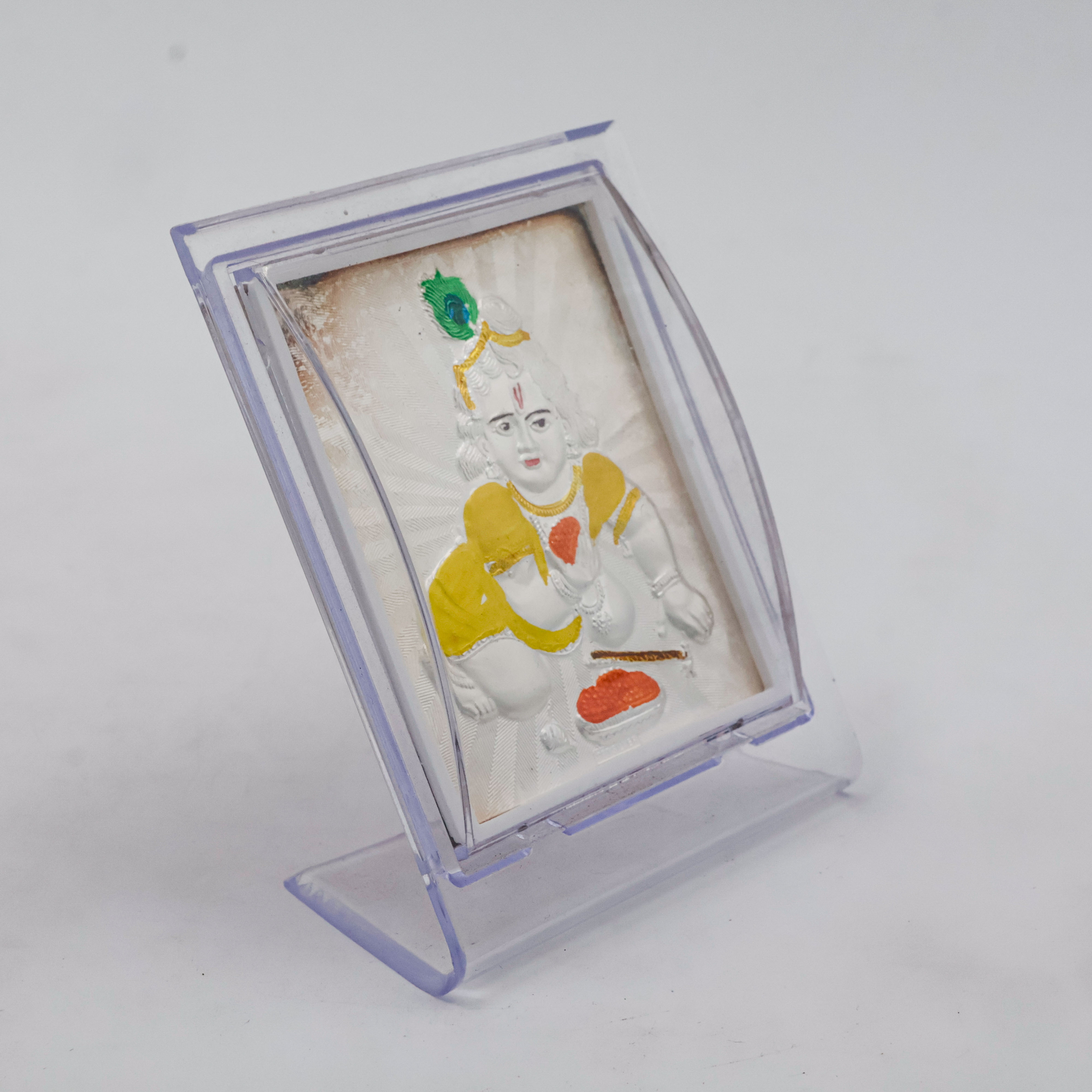 Laddu Gopal Frame - Wooden Silver Articles