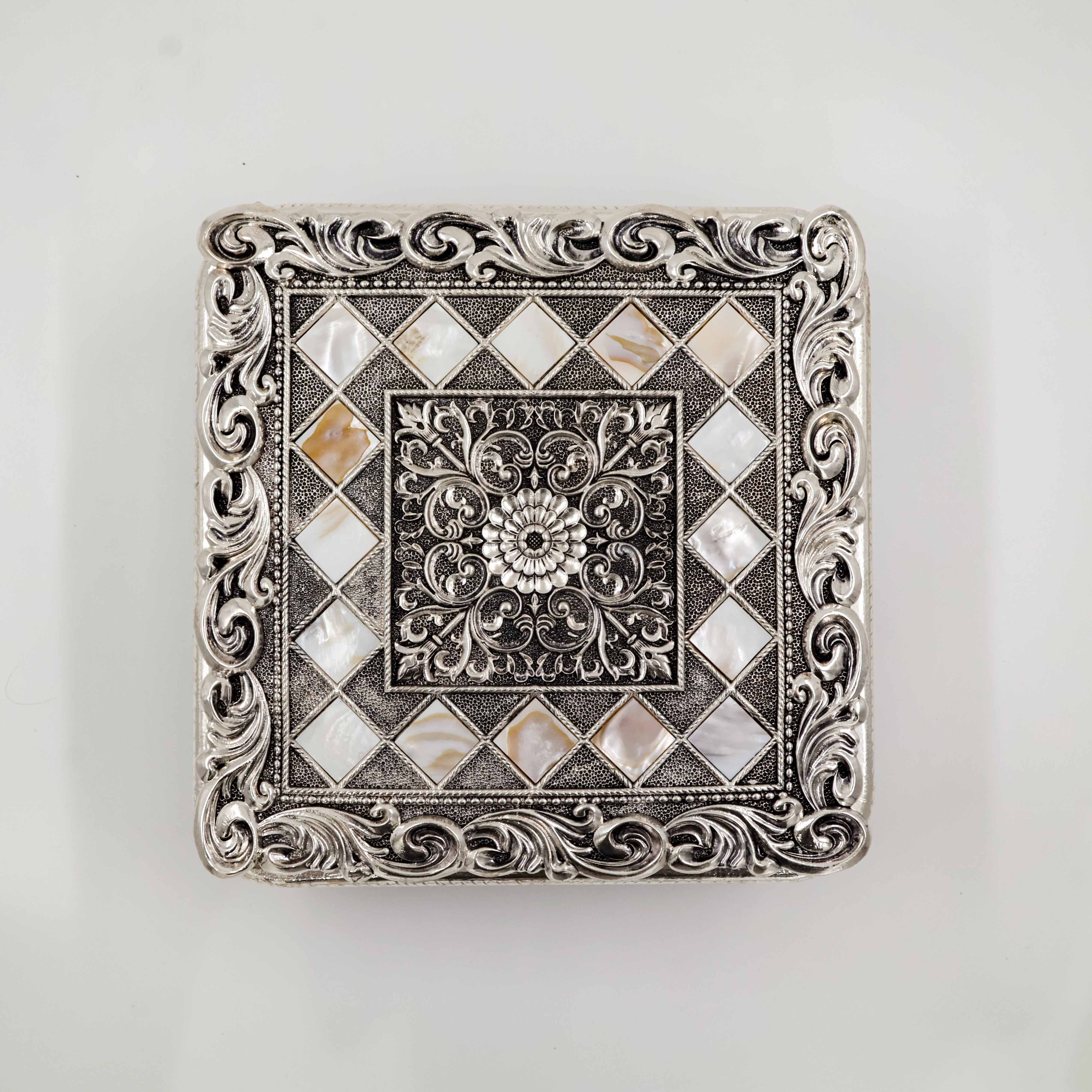 Chowki WIth MOP Square Design - 
