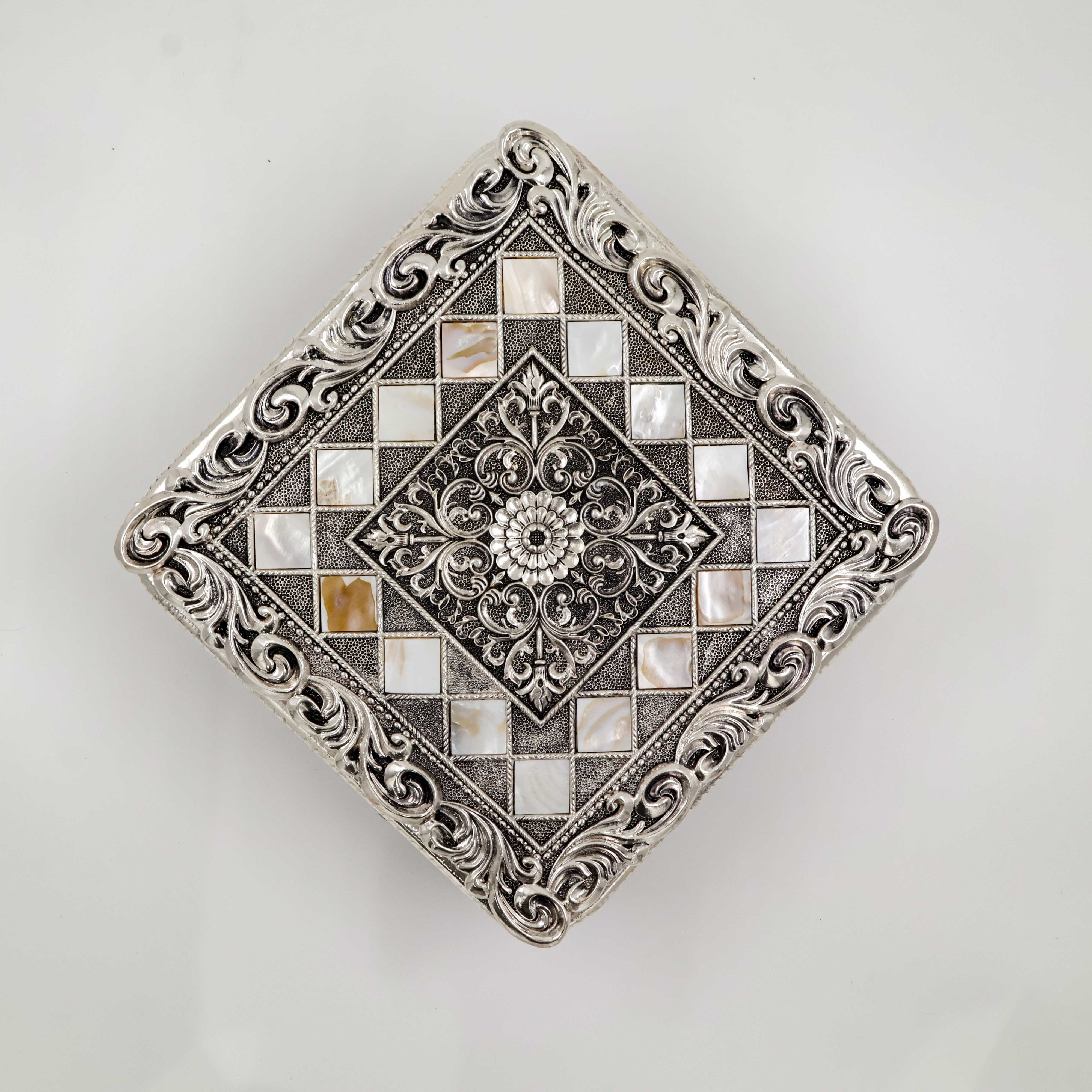 Chowki WIth MOP Square Design - 
