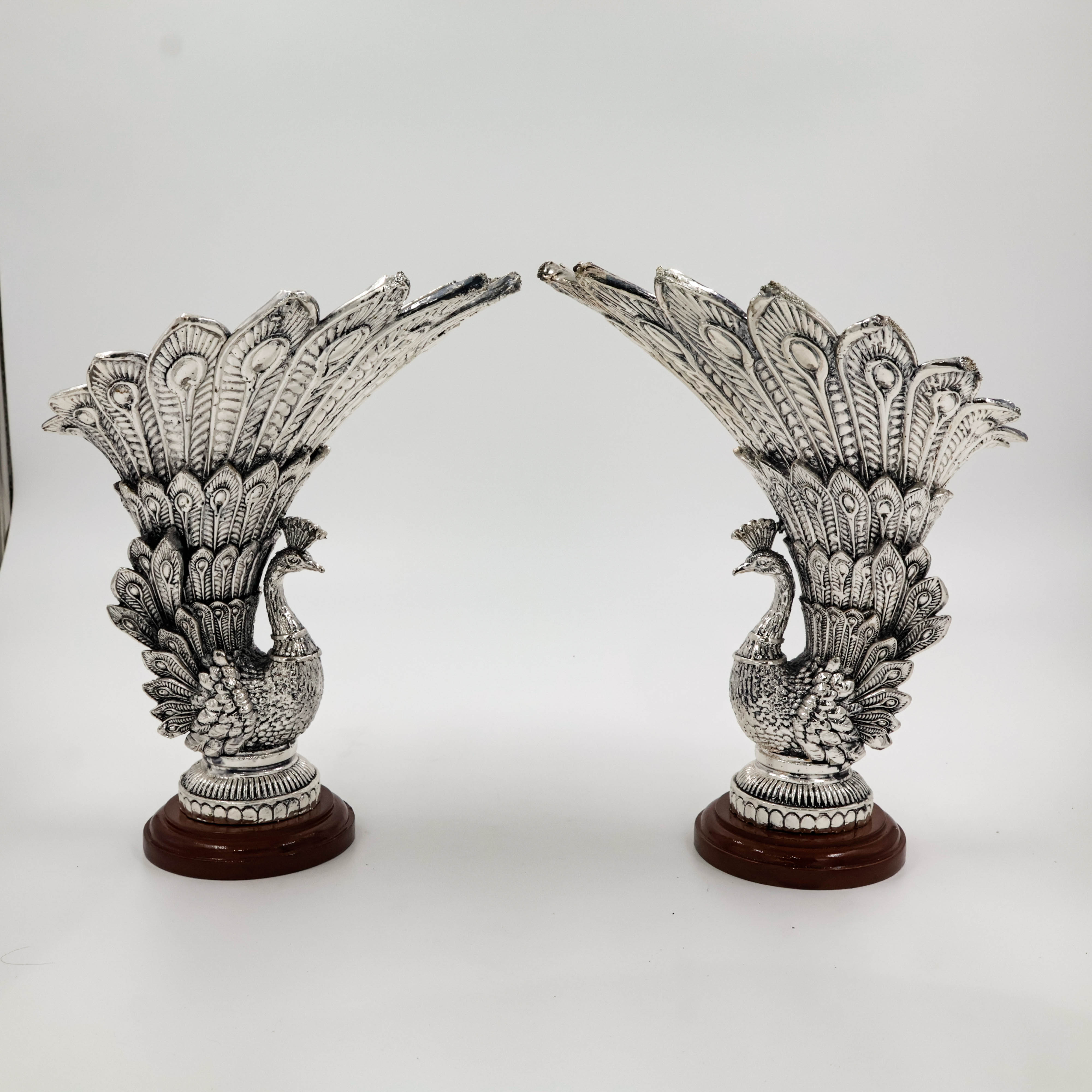 Flower Vas With Peacock Design - 