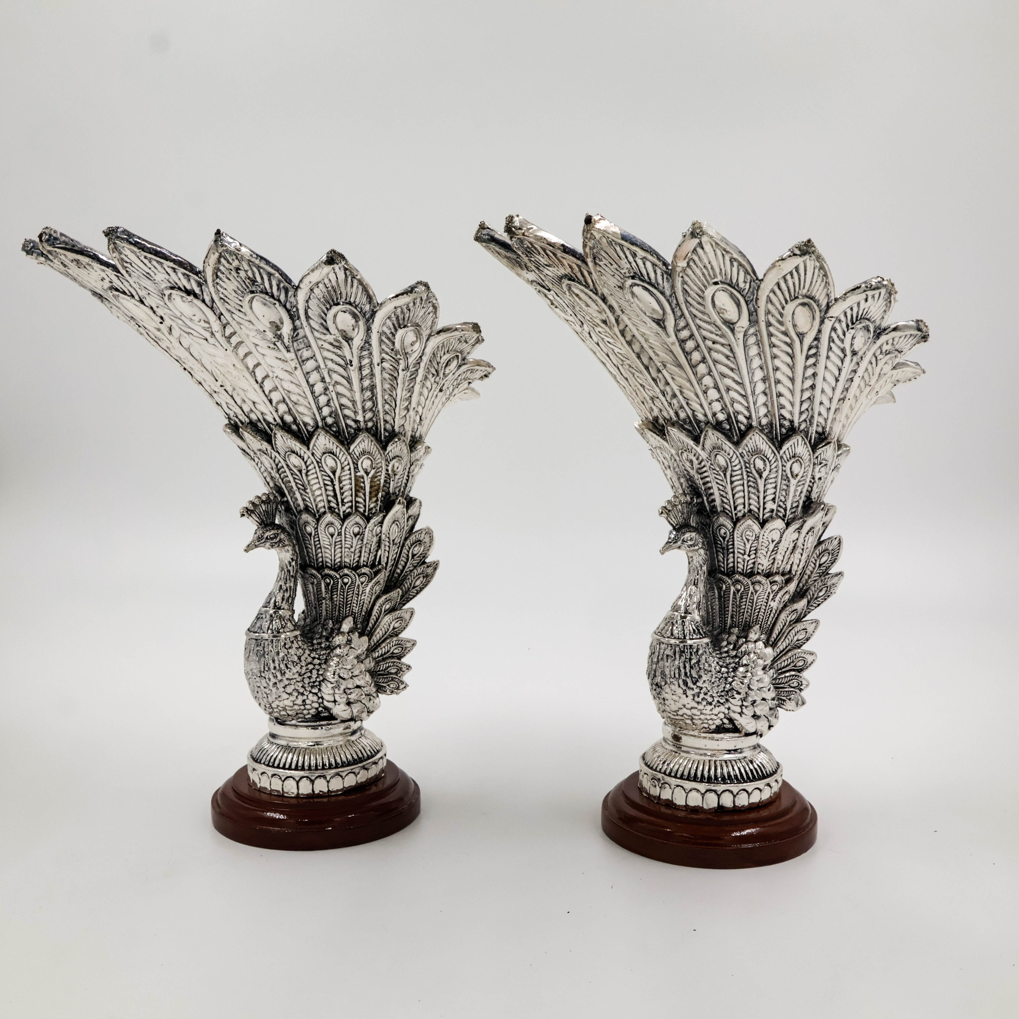 Flower Vas With Peacock Design - 