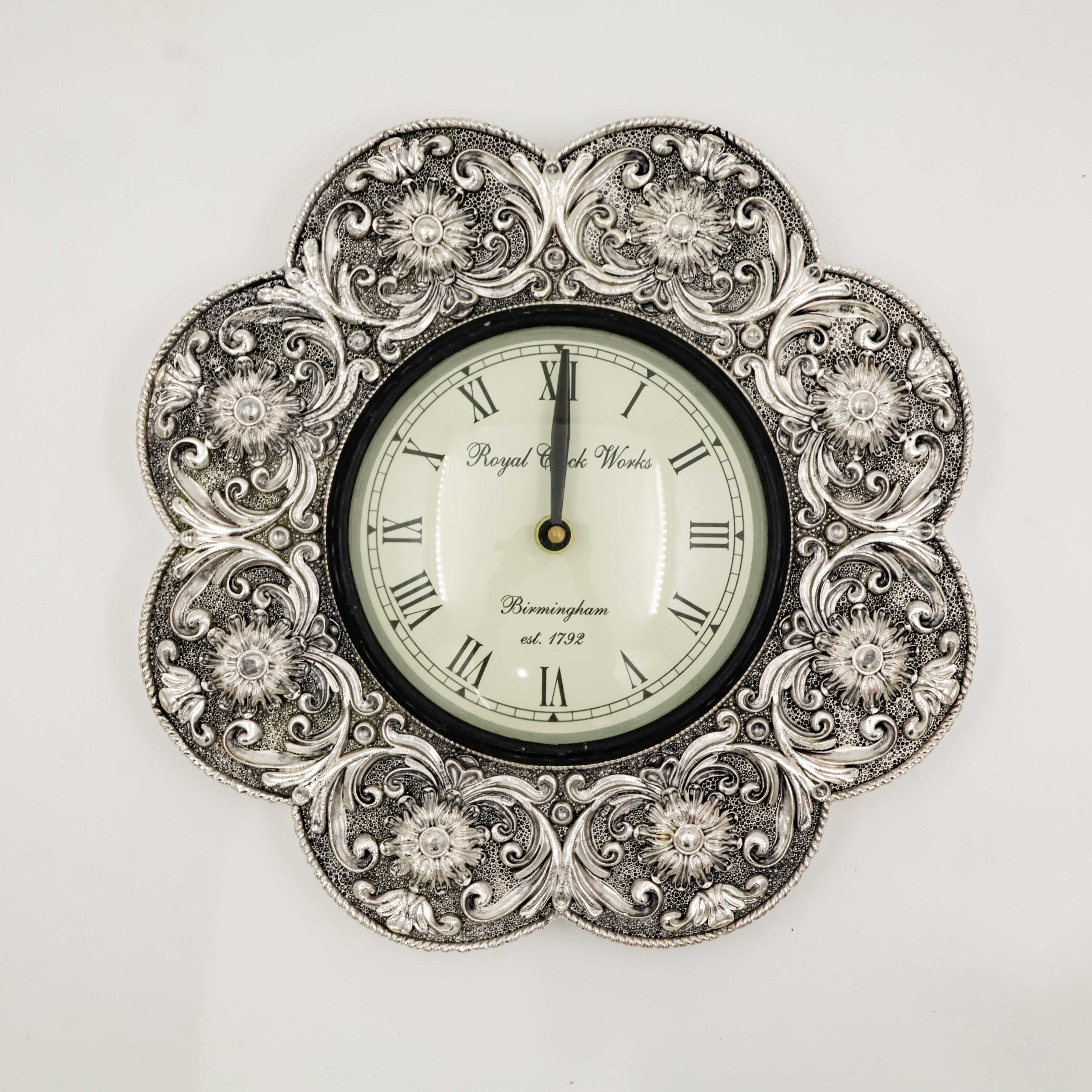 Wall Clock With Floral Design