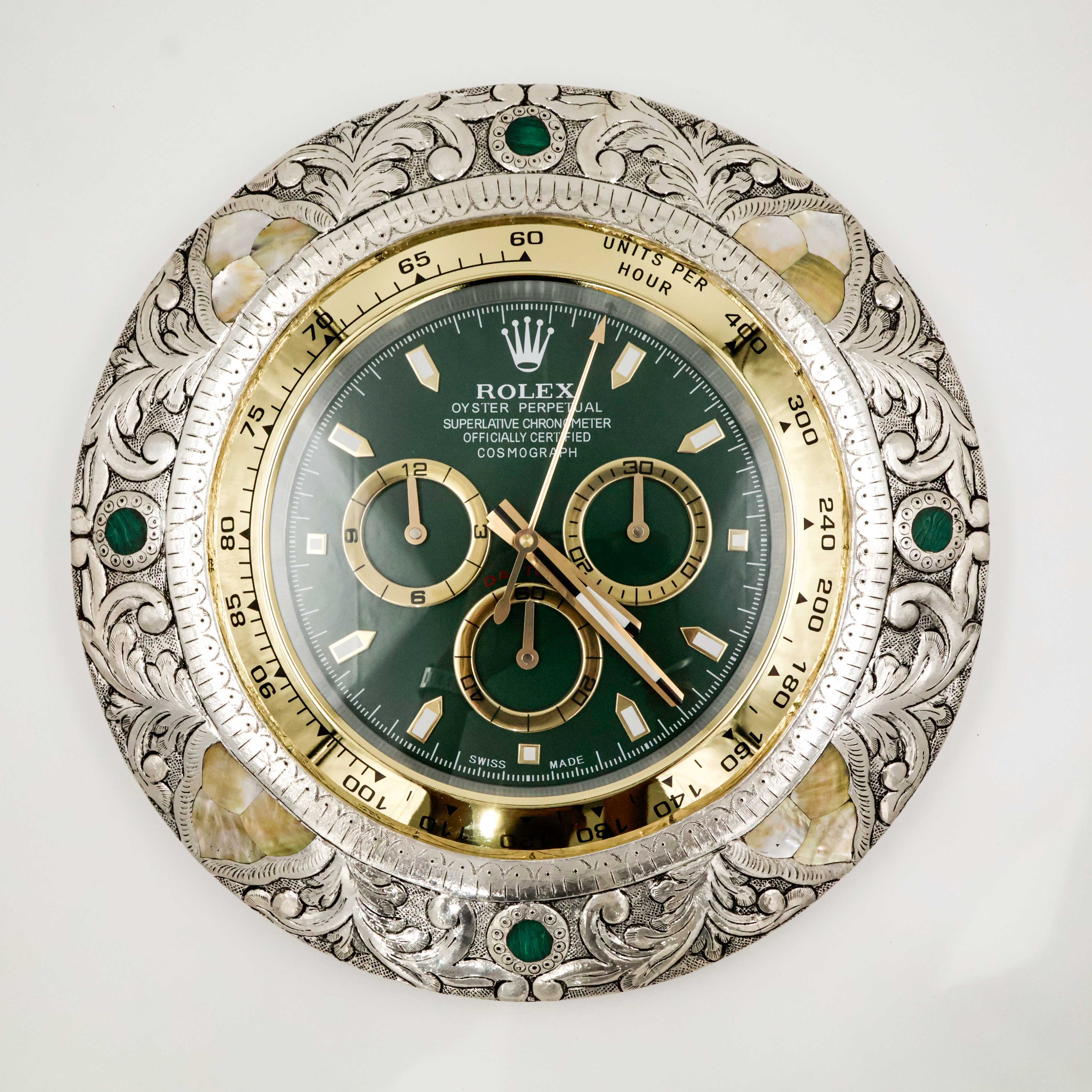 Rolex Wall Clock With MOP Design - 
