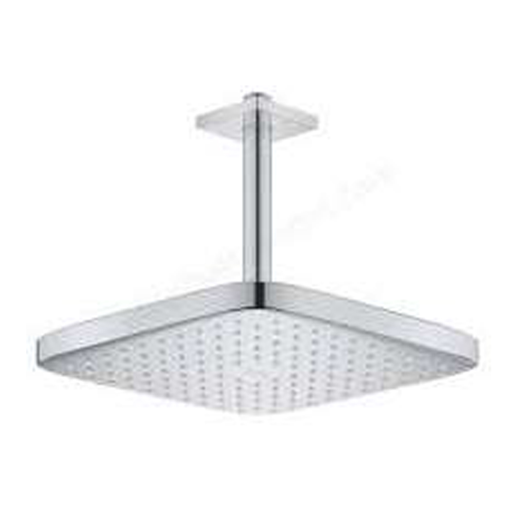 GROHE Tempesta 250mm Cube 1 Spray EcoJoy Head Shower with Ceiling Arm