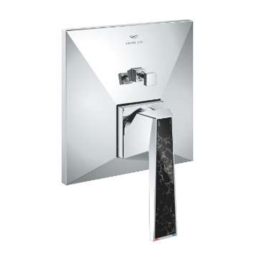 GROHE Allure Brilliant Single-lever Mixer with 2-Way Diverter Chrome Black Caesarstone Handle