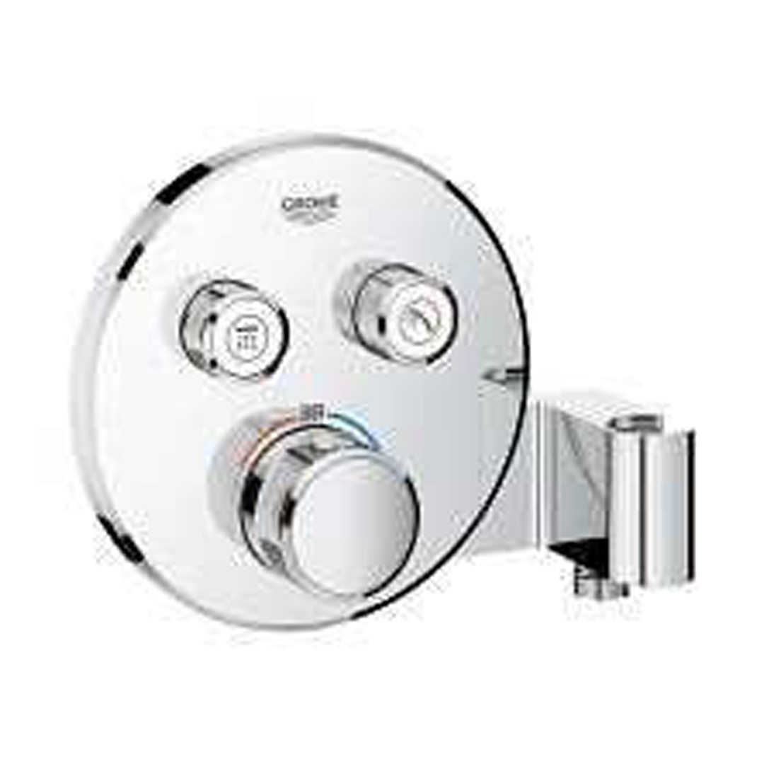 GROHE SmartControl THM 2 Outlet Round Design Trimset with Hand Shower Holder