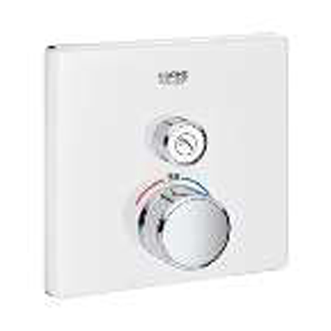 GROHE SmartControl Glass THM Square 1 Outlet Thermostat Trimset