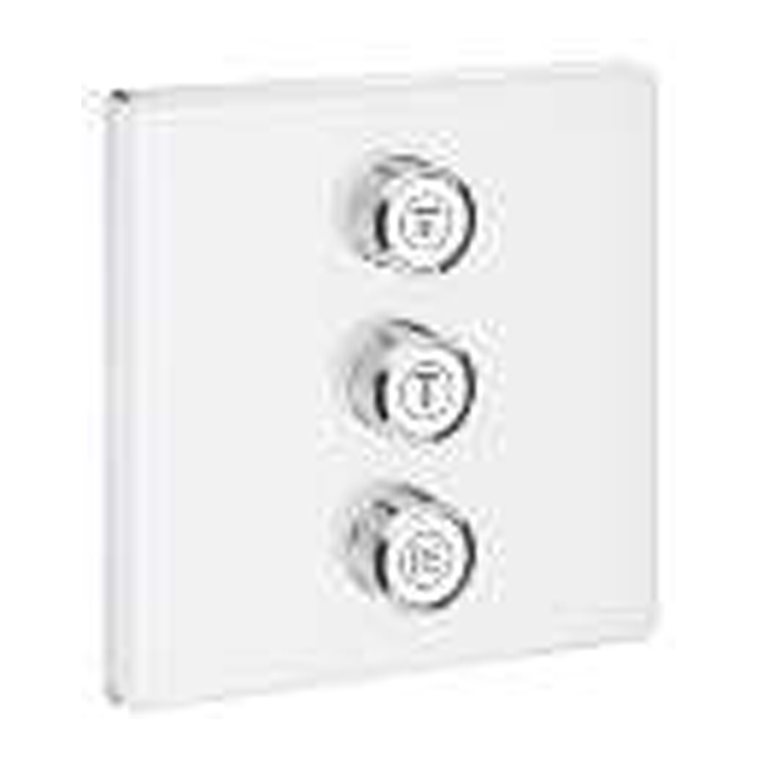 GROHE SmartControl Glass THM Square Triple Volume Control Thermostat Trimset