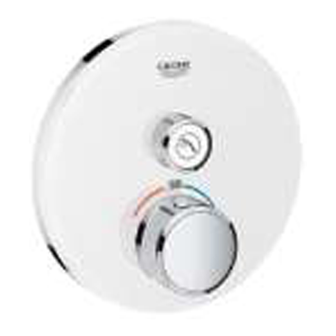 GROHE SmartControl Glass THM Round 1 Outlet Thermostat Trimset