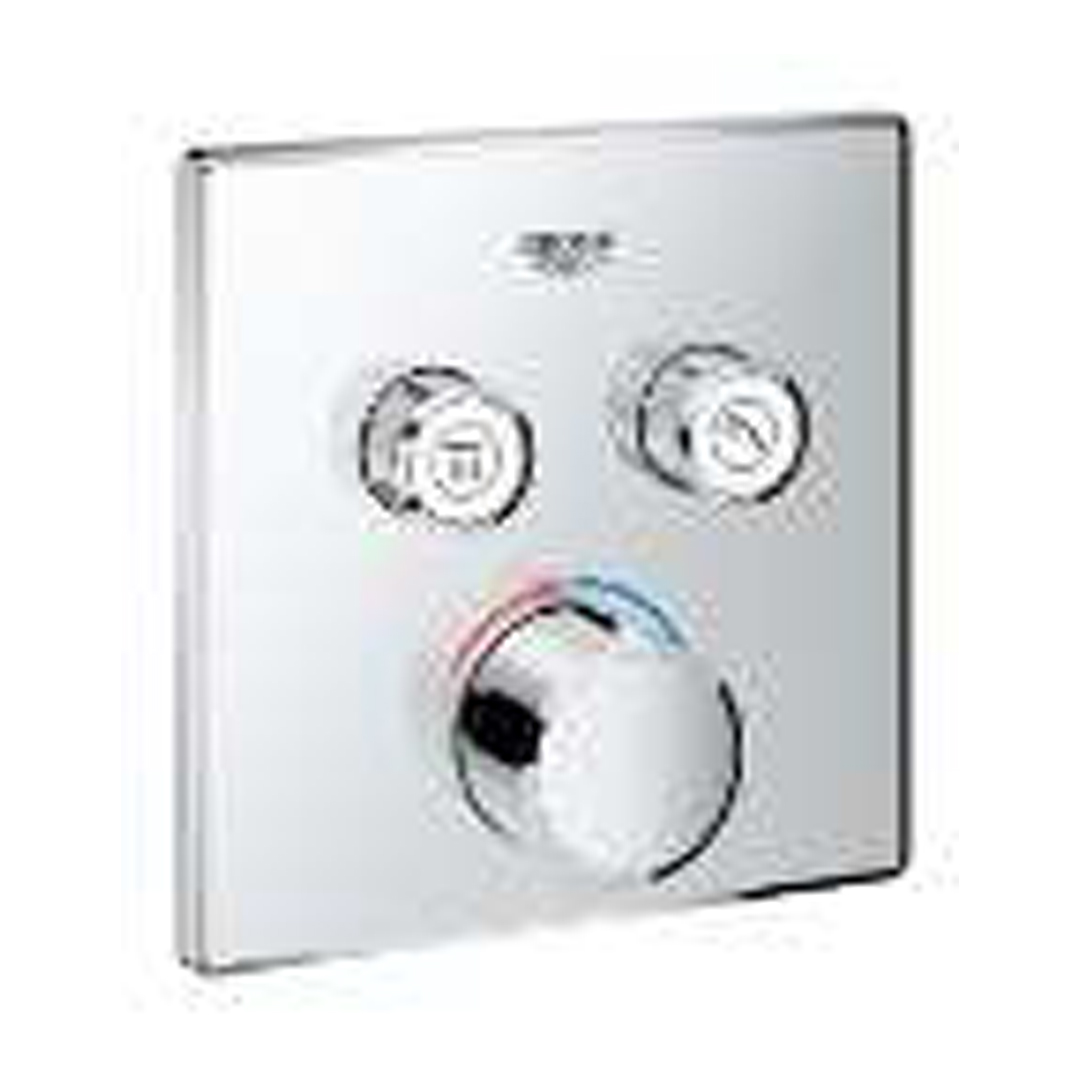 GROHE SmartControl Non-Thermostatic Square 2 Outlet Mixer Trimset