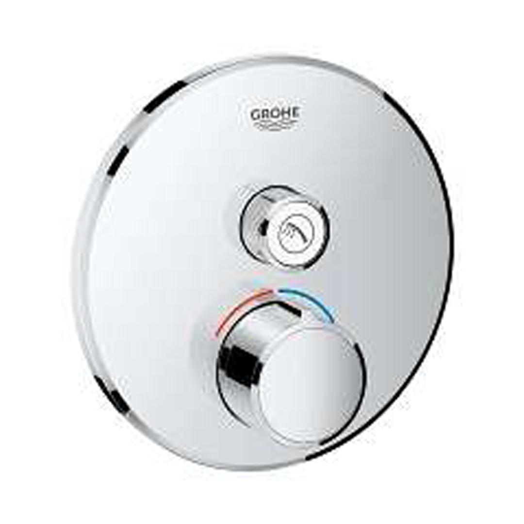 GROHE SmartControl Non-Thermostatic Round 1 Outlet Mixer Trimset