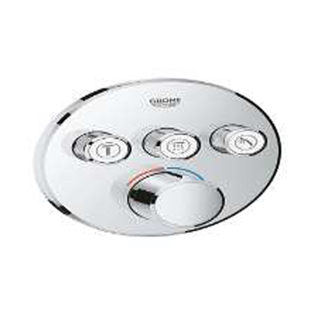 GROHE SmartControl Non-Thermostatic Round 3 Outlet Mixer Trimset