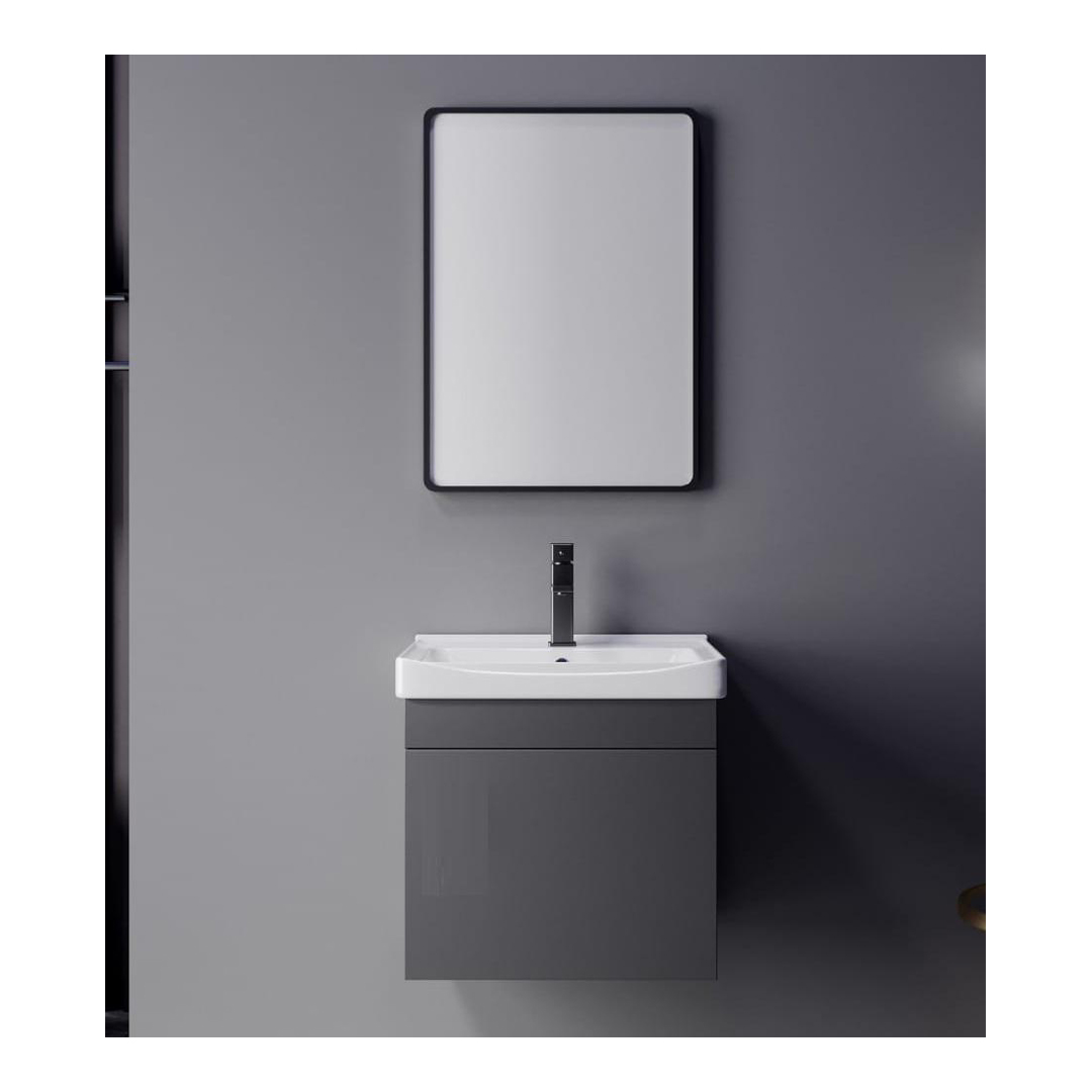 jabon bagno JBV01025 PVC Polyresin Vanity Set 500mm Matalic Grey