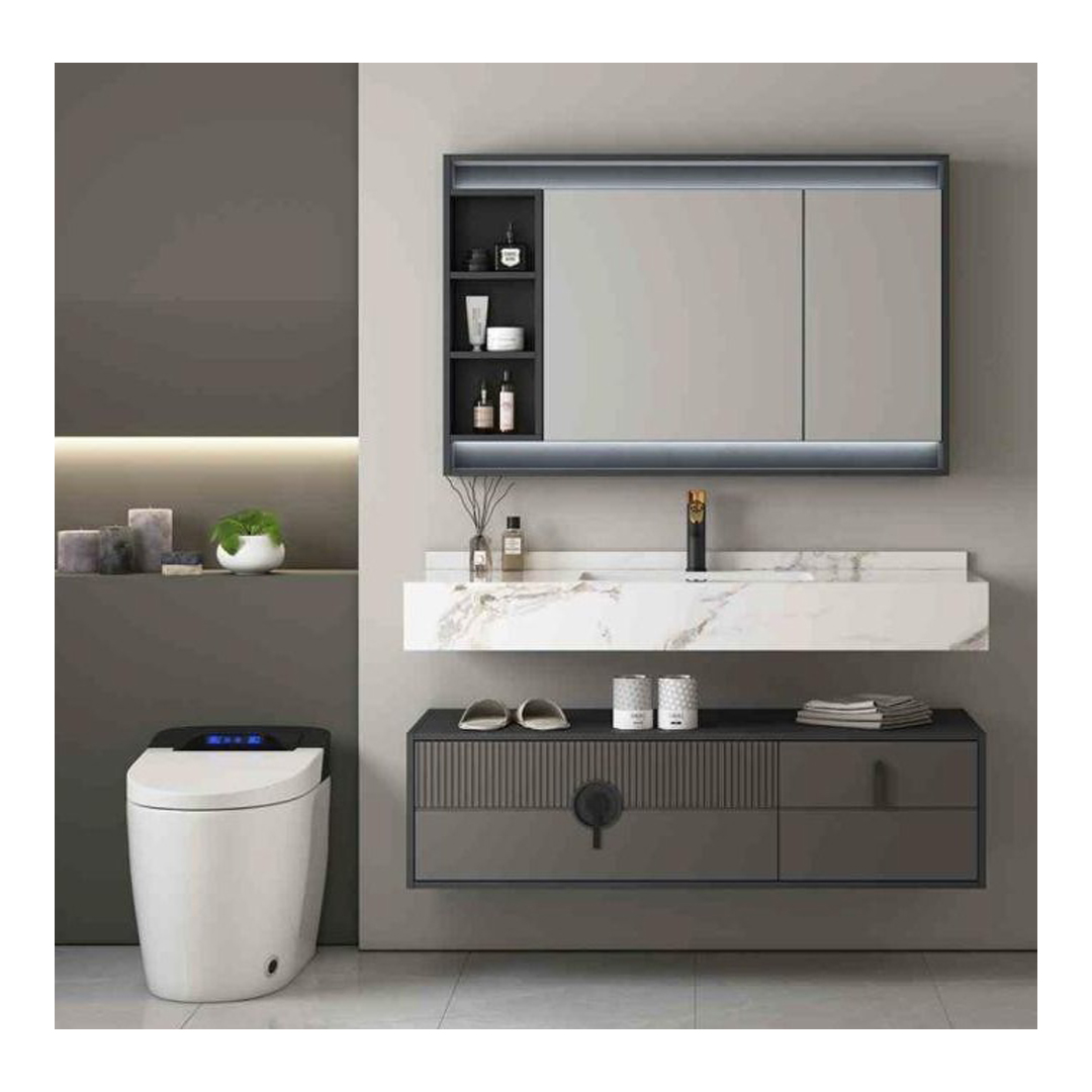 jabon bagno JBV01004A Plywood Vanity Set 800mm White & Brown