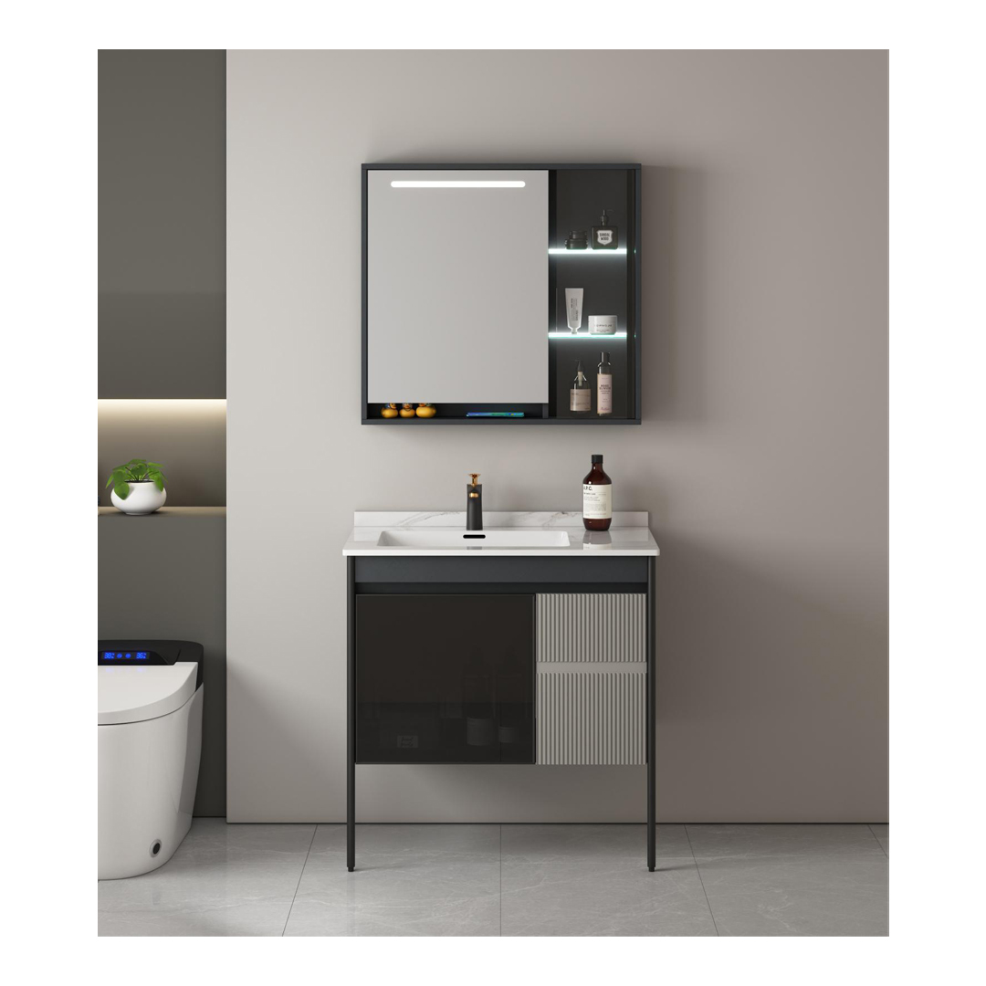jabon bagno JBV01005 Plywood Vanity Set 800mm White & Black
