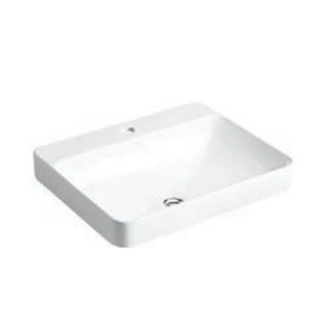 Buy Kohler Forefront 418mm Vessel Wash Basin With Faucet Hole White in ...