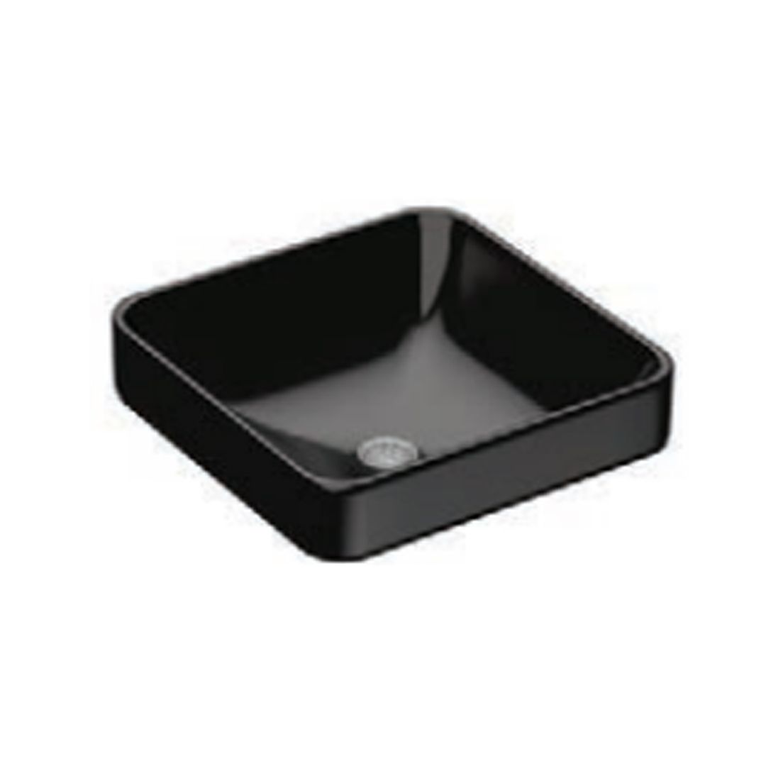 Buy Kohler Forefront 413mm Square Vessel Wash Basin Black in Koti ...