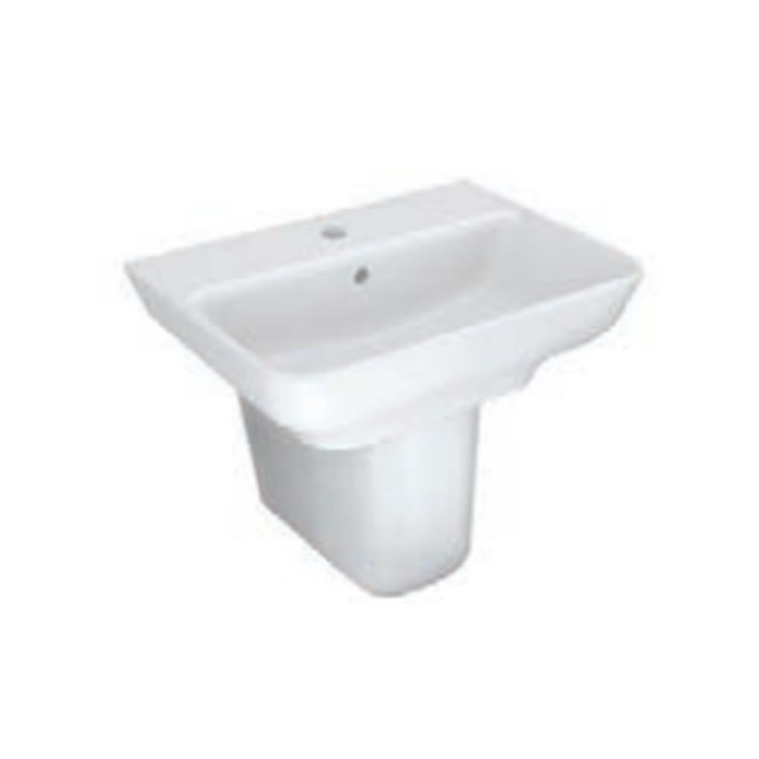 Buy Kohler Trace 550mm Half-pedestal Wash Basin White in Koti, Hyderabad