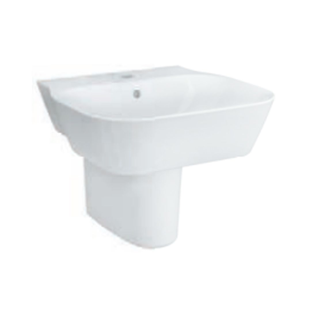 Buy Kohler Span 545mm Square Half-pedestal Wash Basin White in Koti ...