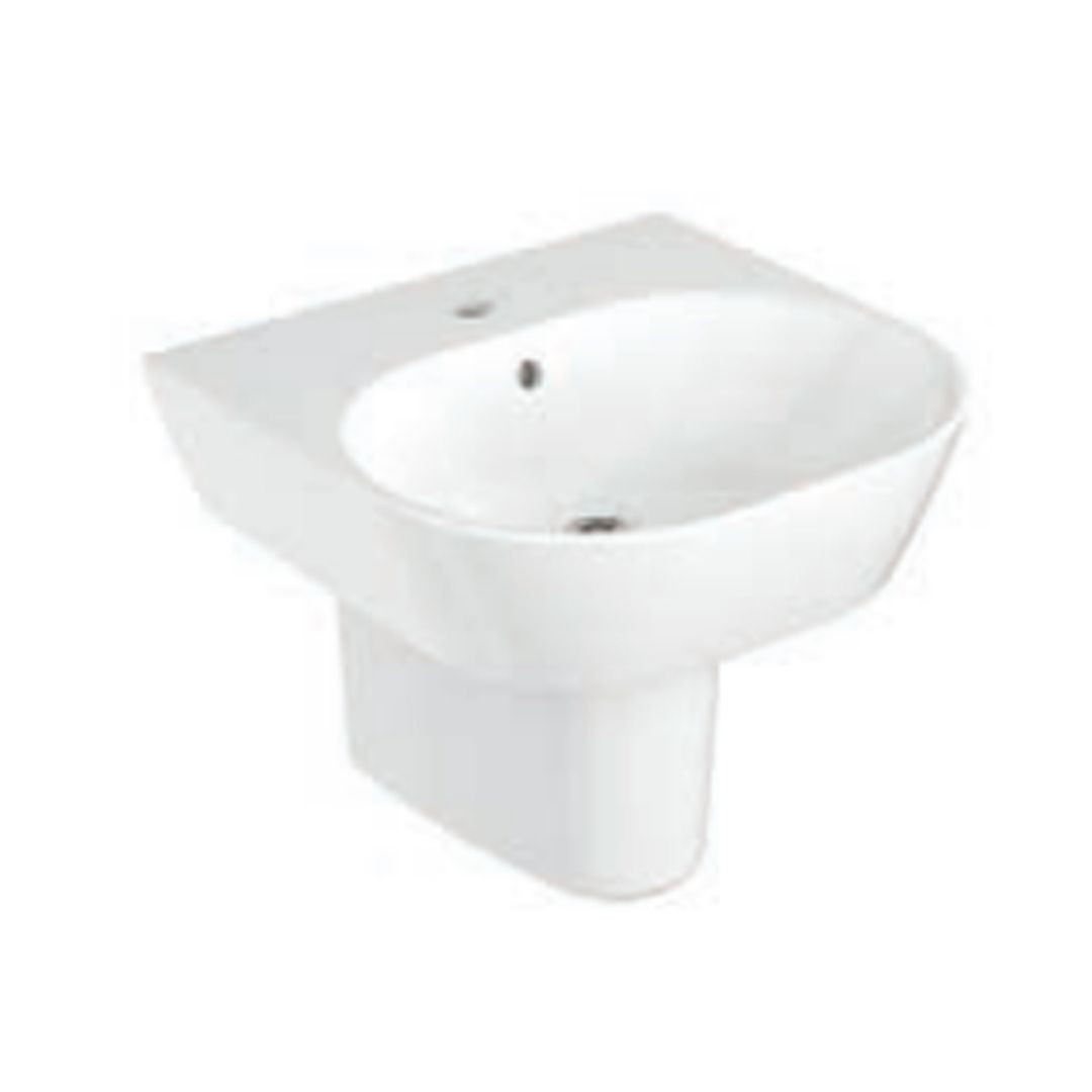 Buy Kohler Span 484mm Square Half-pedestal Wash Basin White in Koti ...