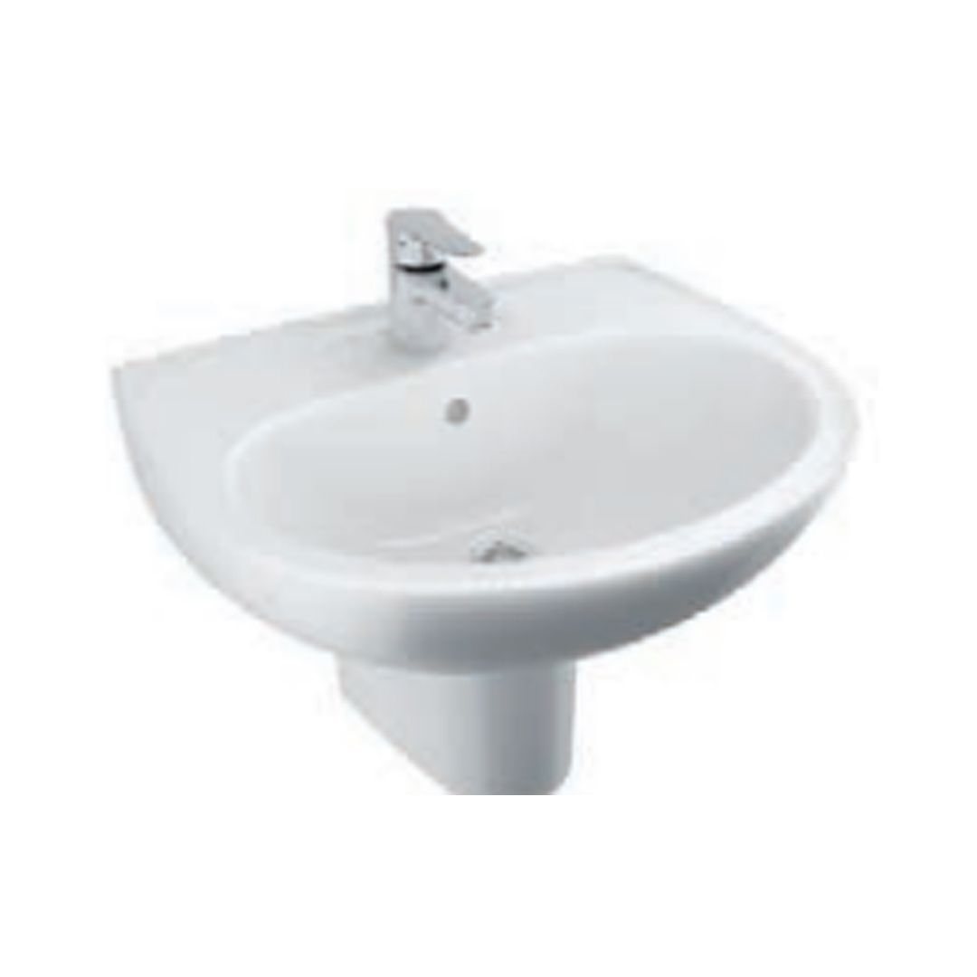 Buy Kohler Folio 482mm Round Half-pedestal Wash Basin White in Koti ...