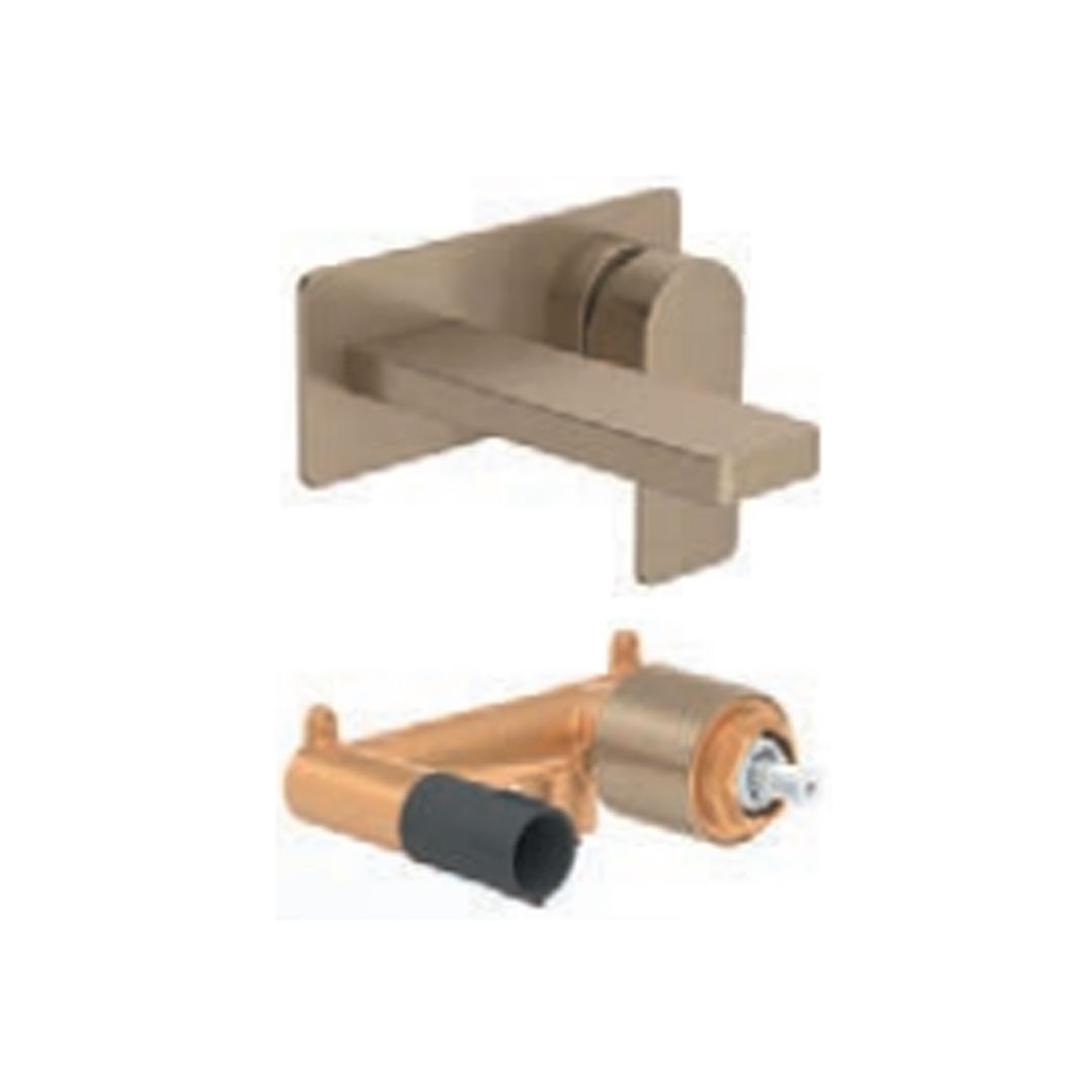 Buy Kohler Parallel Wall Mount Lavatory Faucet Trim + Valve Brushed ...