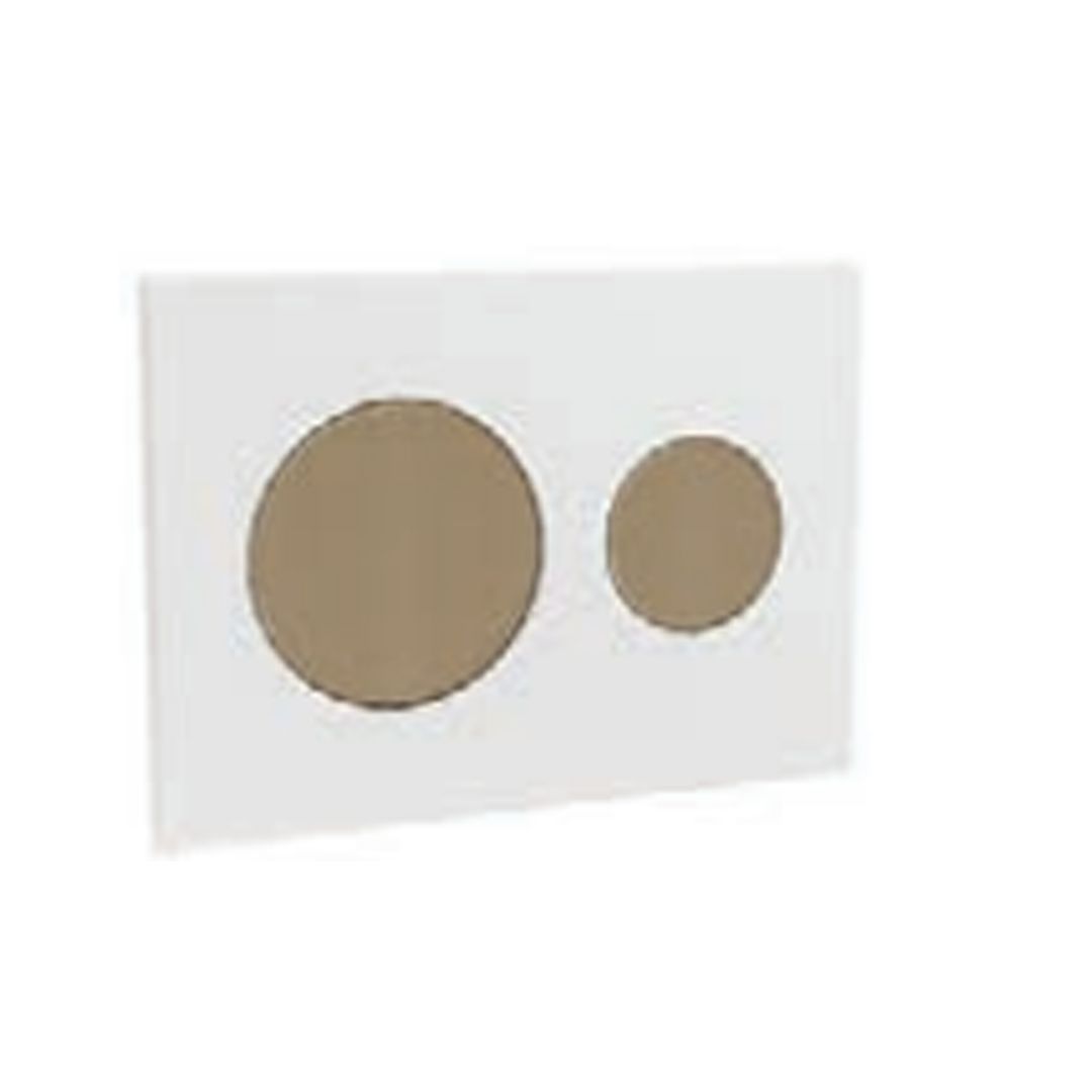 Order Kohler Skim Pneumatic Faceplate White With Brushed Bronze Button ...